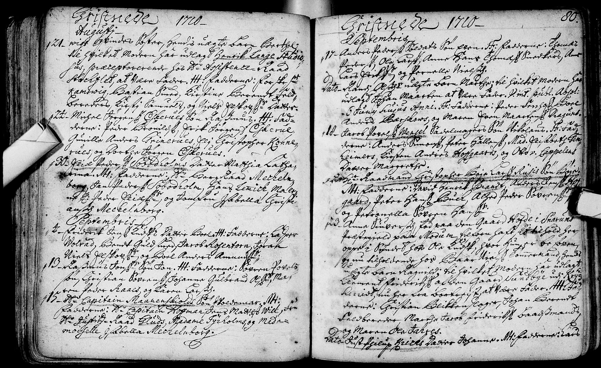 Bragernes kirkebøker, AV/SAKO-A-6/F/Fa/L0003: Parish register (official) no. I 3, 1706-1734, p. 80