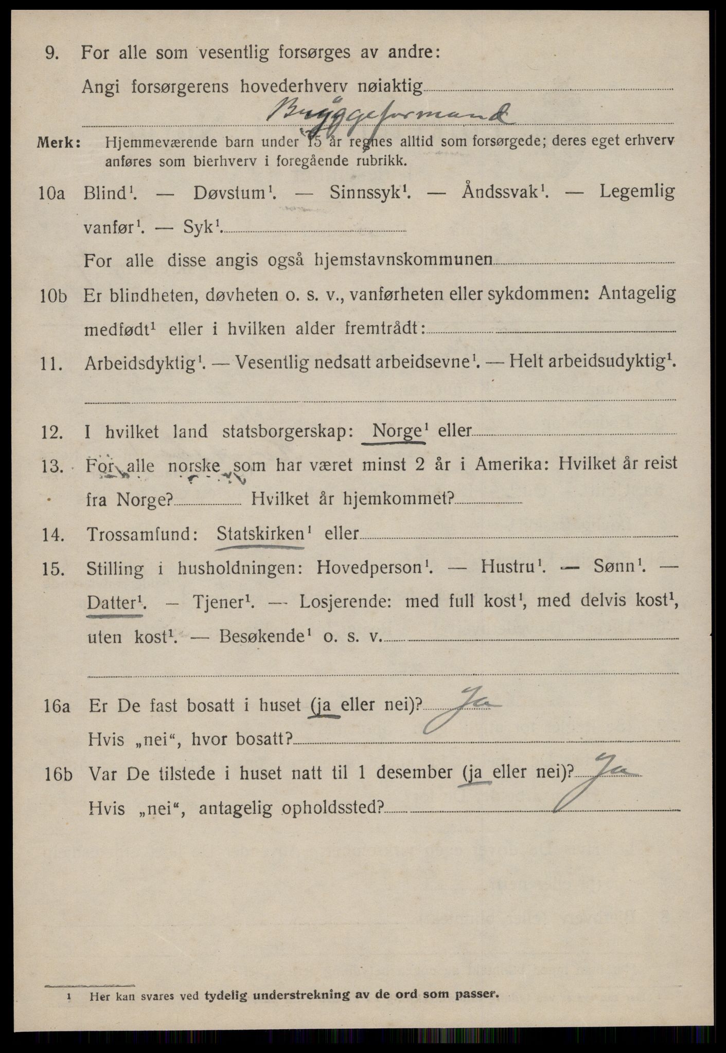 SAT, 1920 census for Kornstad, 1920, p. 4206