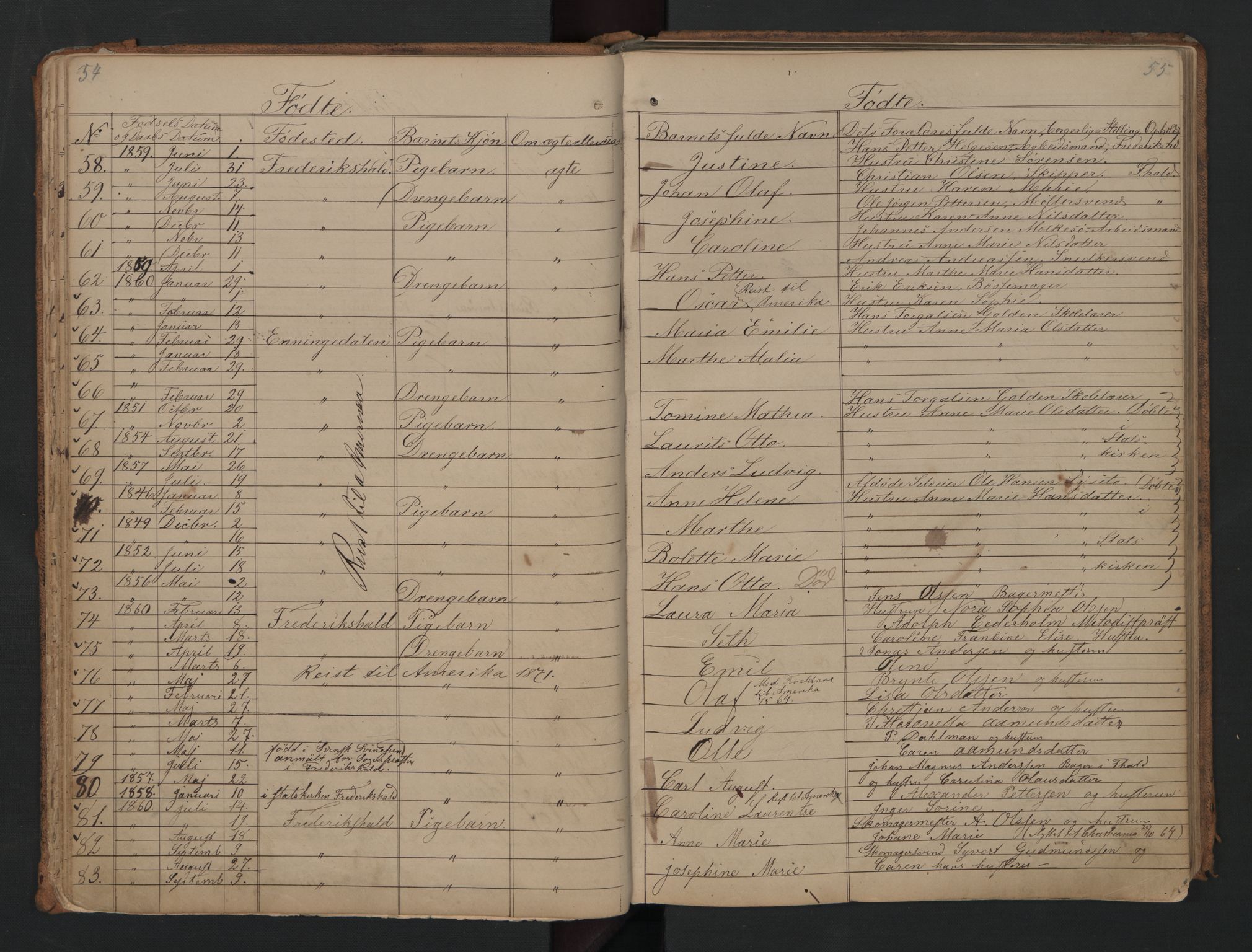 Halden metodistkirke - menighetsprotokoller, SAO/PAO-0266/F/L0001: Dissenter register no. 1, 1845-1874, p. 54-55