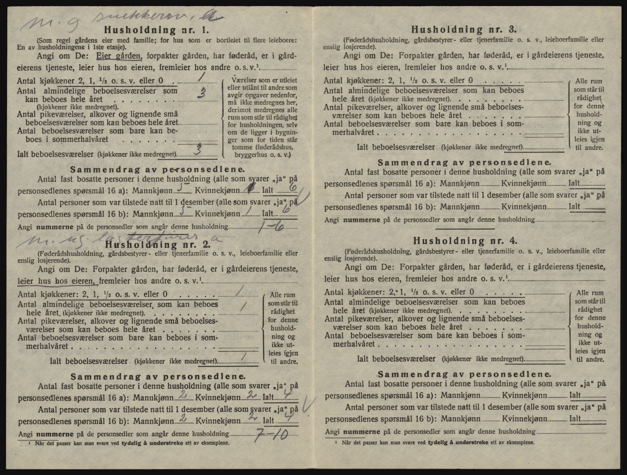 SAO, 1920 census for Glemmen, 1920, p. 884