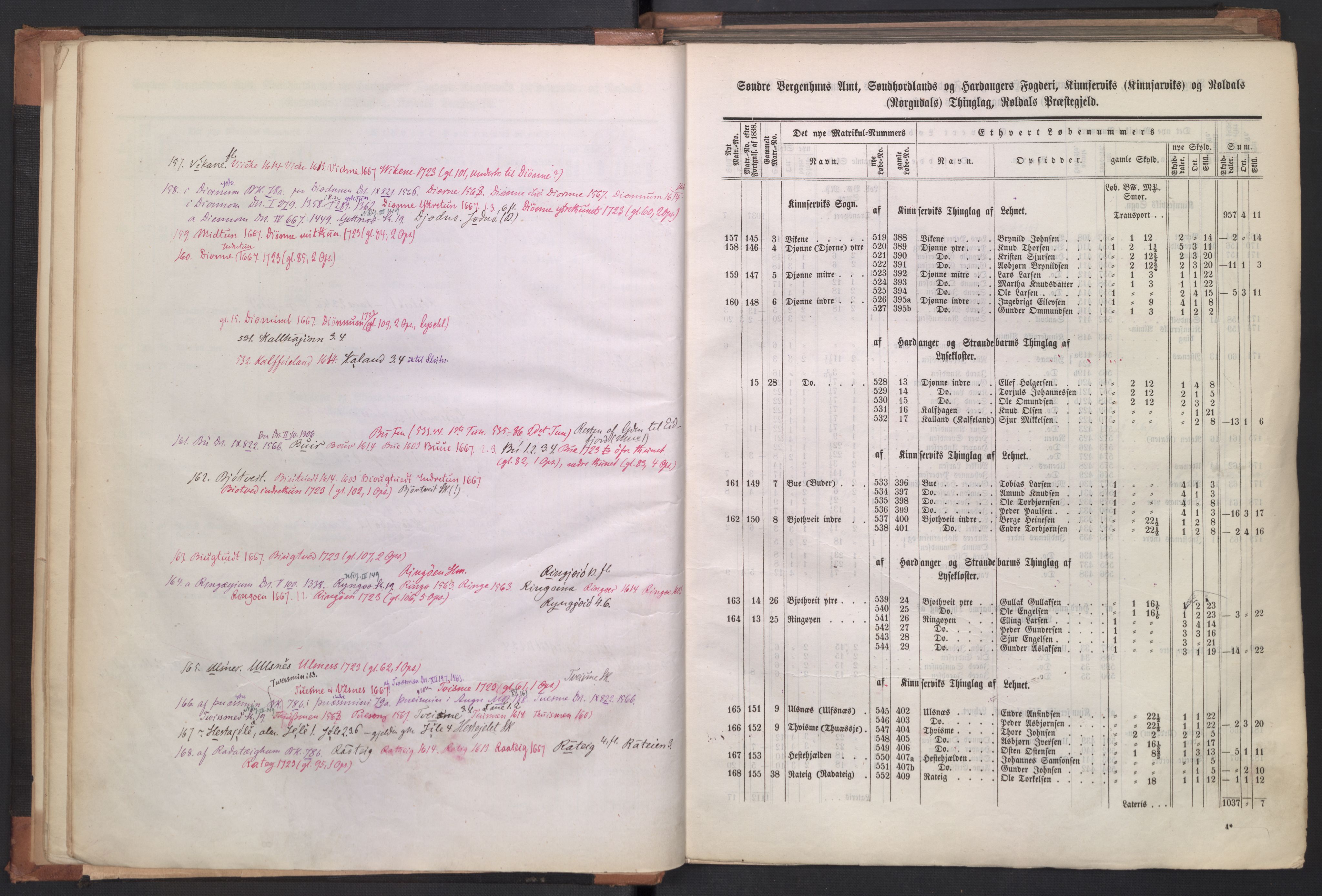 Rygh, AV/RA-PA-0034/F/Fb/L0011: Matrikkelen for 1838 - Søndre Bergenhus amt (Hordaaland fylke), 1838