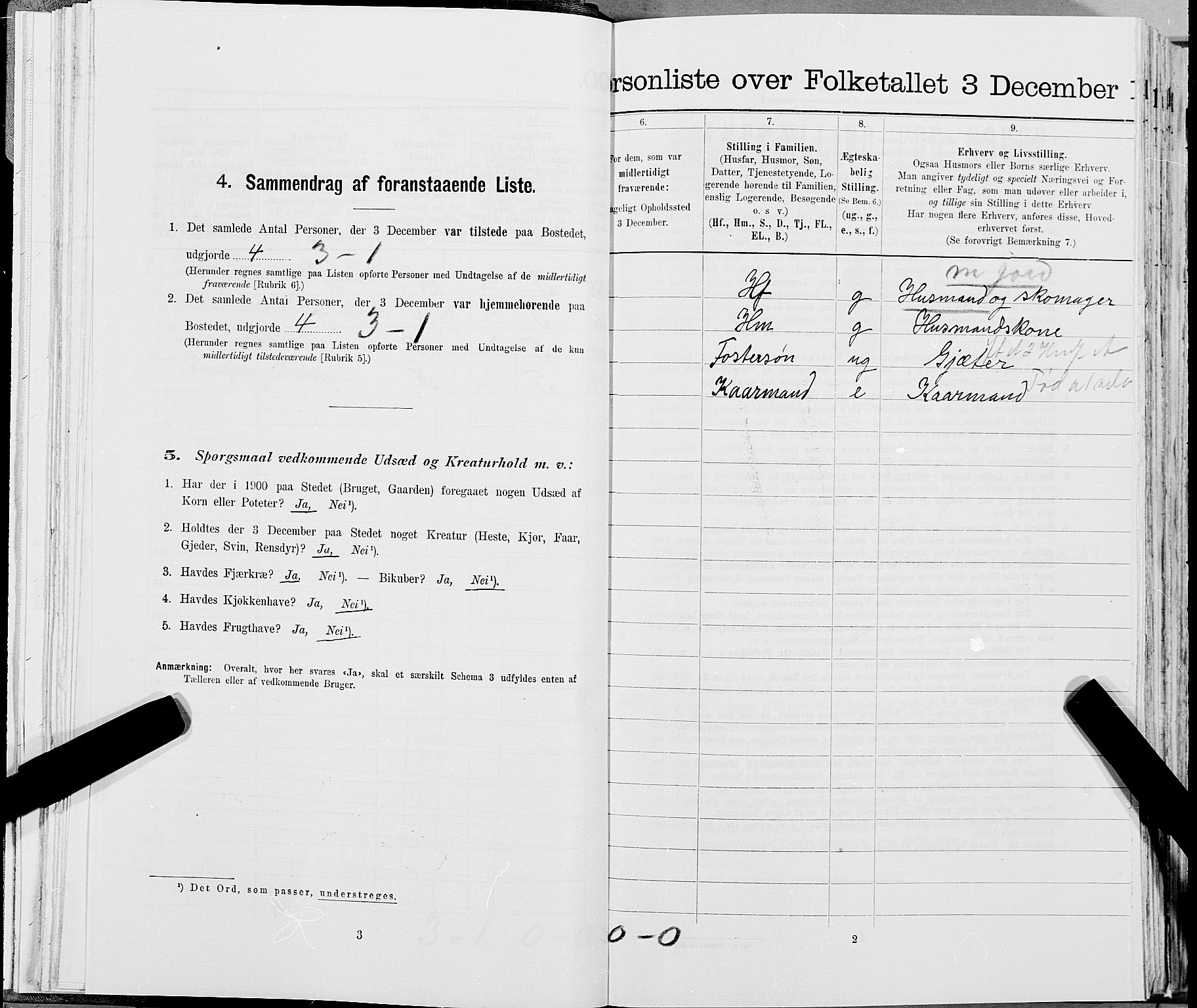SAT, 1900 census for Snåsa, 1900, p. 76