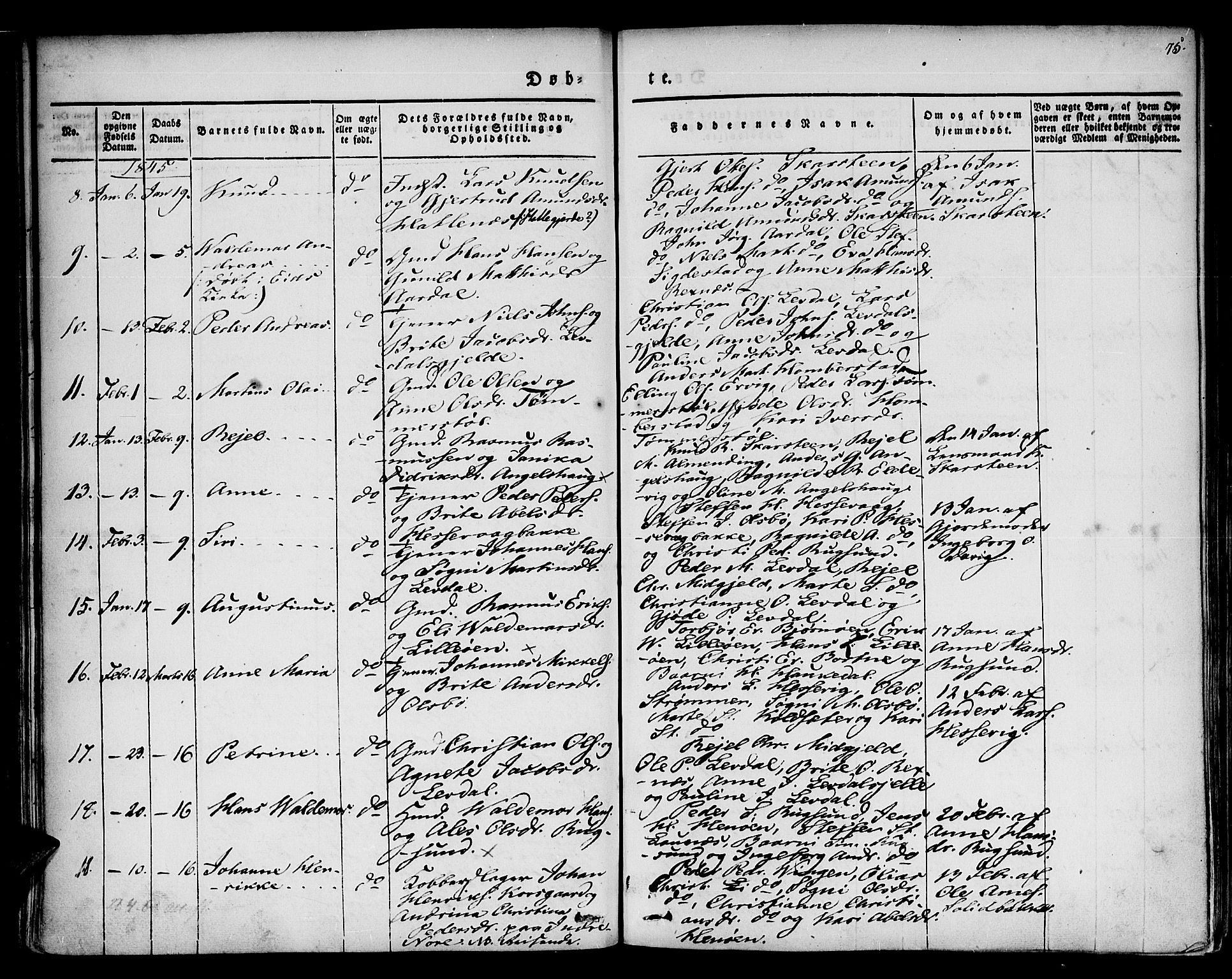 Davik sokneprestembete, AV/SAB-A-79701/H/Haa/Haaa/L0004: Parish register (official) no. A 4, 1830-1849, p. 75