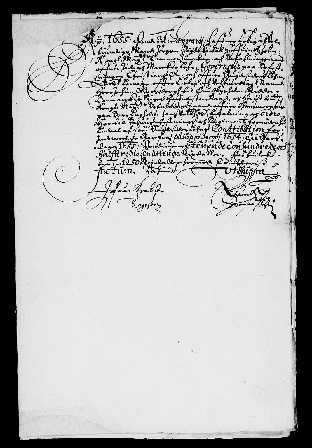 Rentekammeret inntil 1814, Reviderte regnskaper, Lensregnskaper, RA/EA-5023/R/Rb/Rbq/L0043: Nedenes len. Mandals len. Råbyggelag., 1654-1656