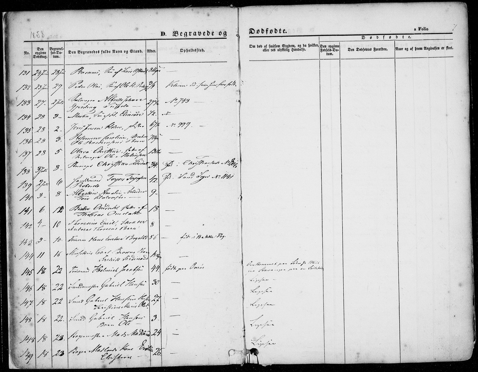 Domkirken sokneprestkontor, AV/SAST-A-101812/001/30/30BA/L0020: Parish register (official) no. A 19, 1858-1877, p. 7