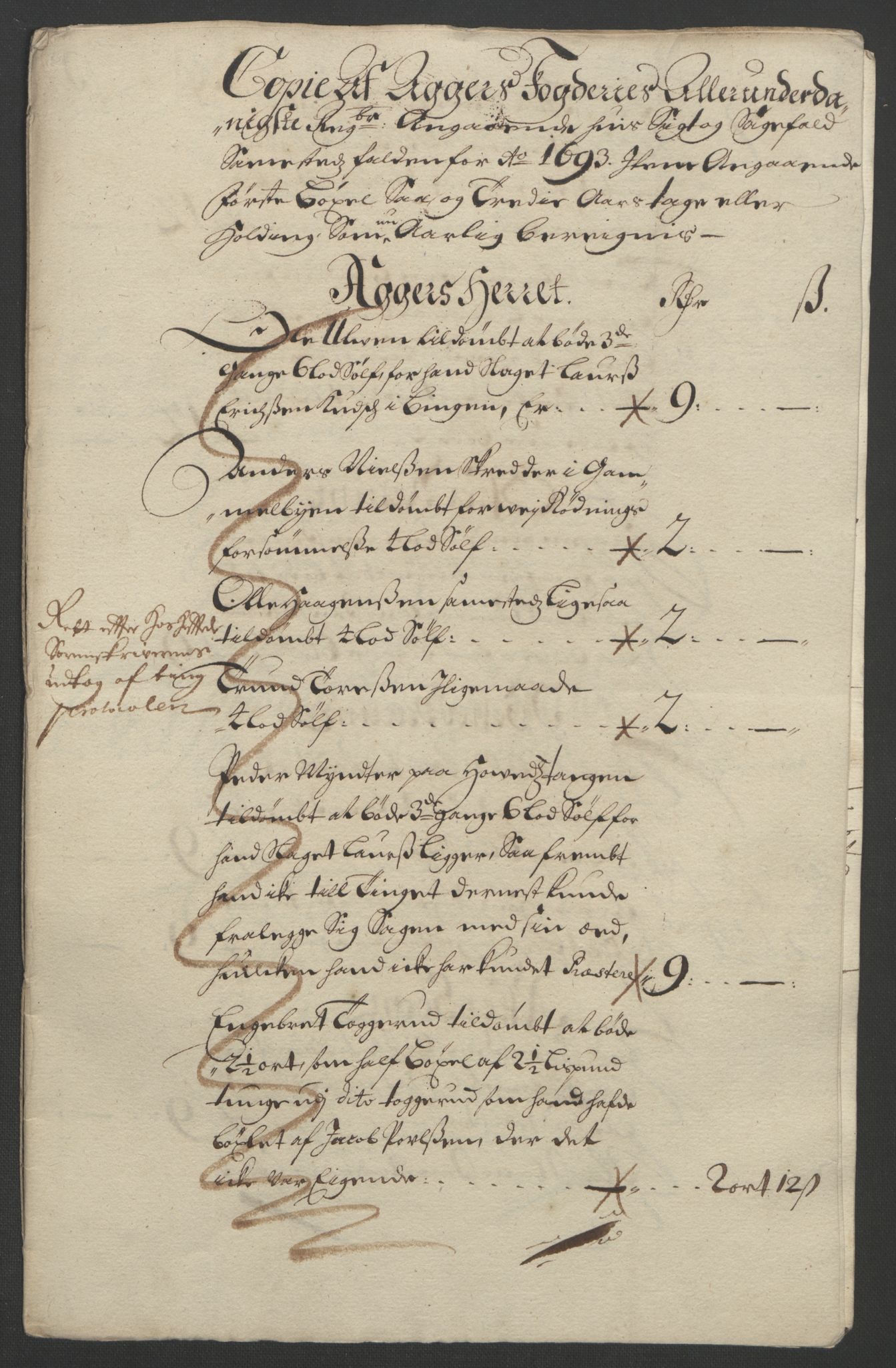 Rentekammeret inntil 1814, Reviderte regnskaper, Fogderegnskap, RA/EA-4092/R08/L0426: Fogderegnskap Aker, 1692-1693, p. 330