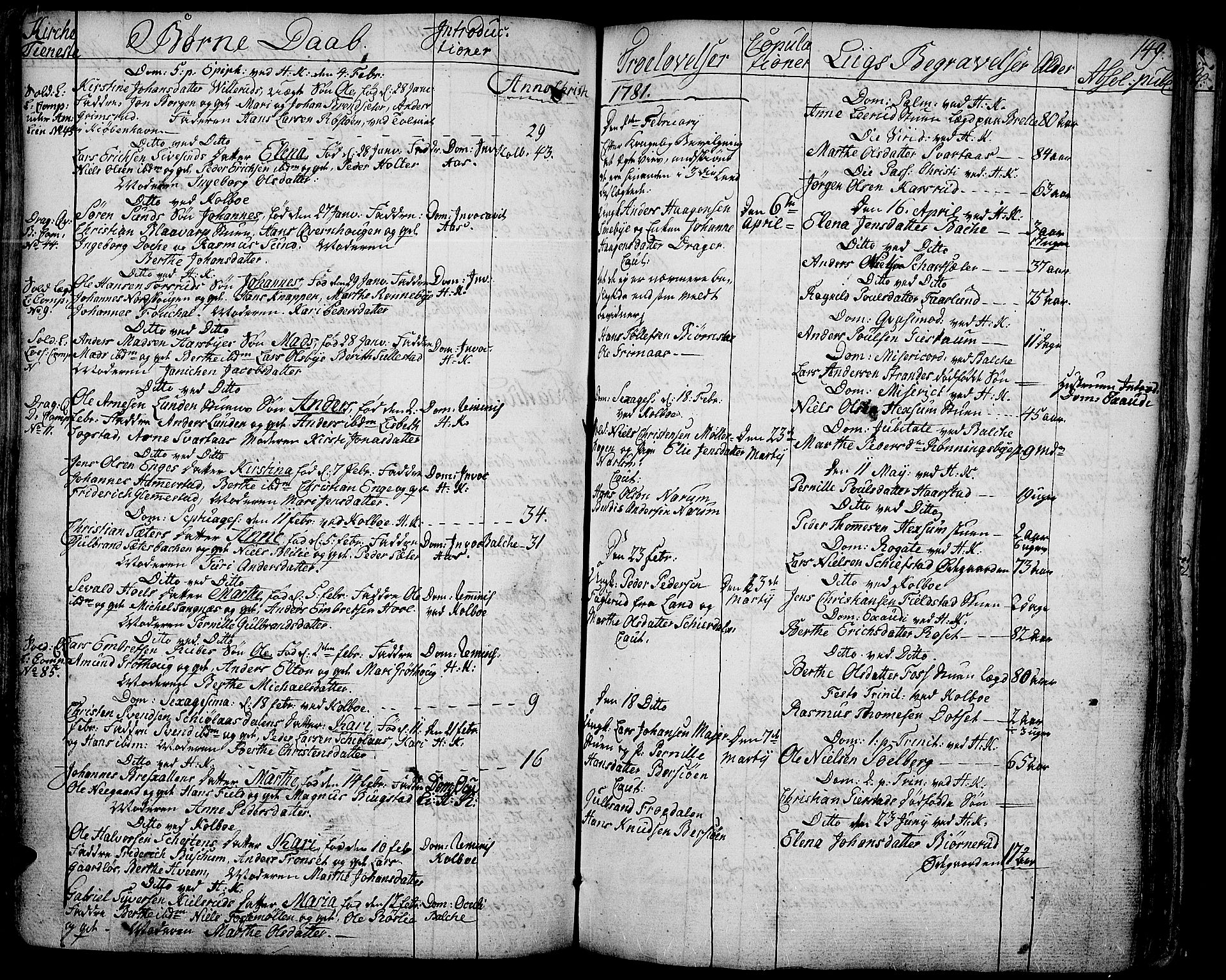 Toten prestekontor, SAH/PREST-102/H/Ha/Haa/L0006: Parish register (official) no. 6, 1773-1793, p. 149