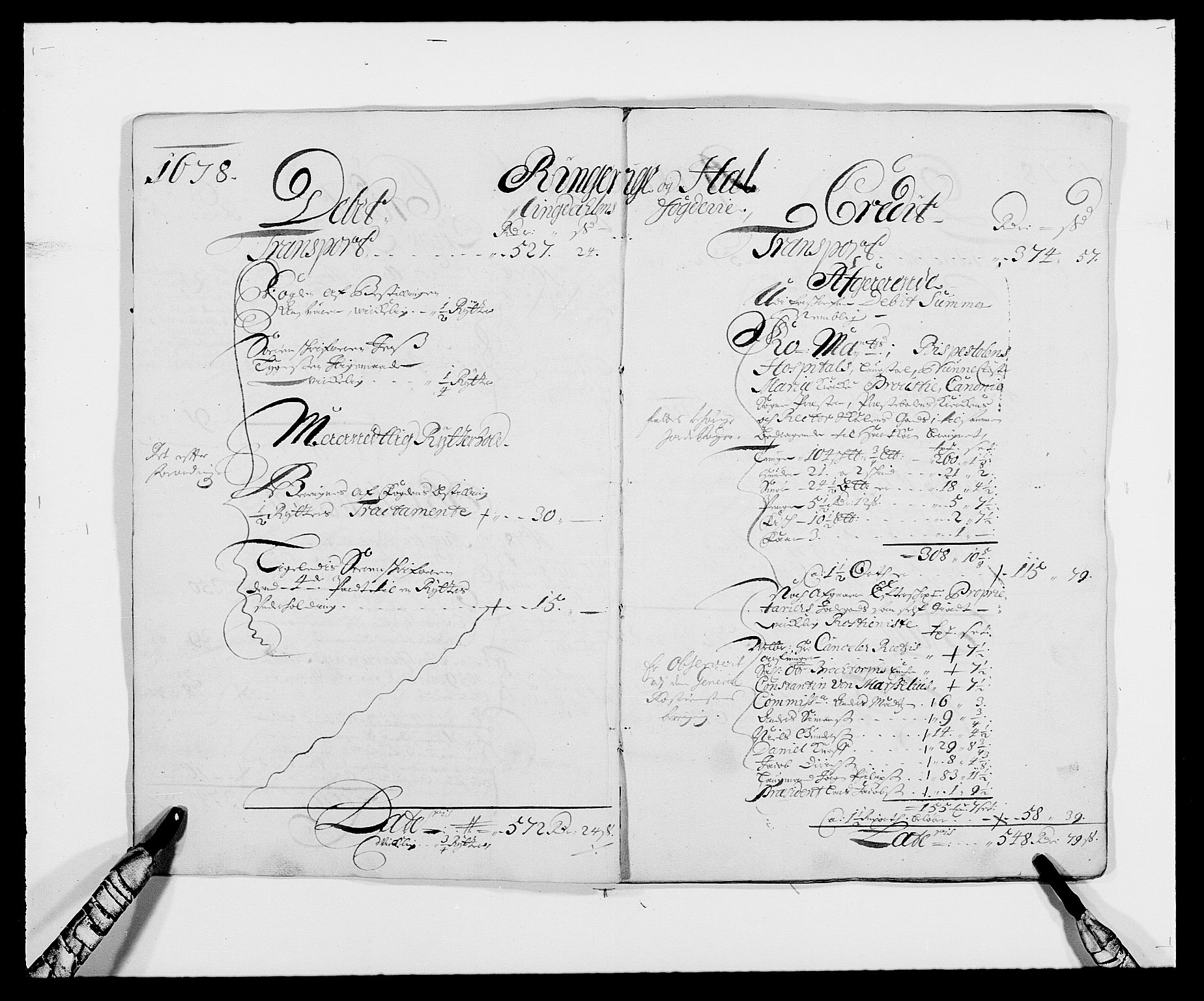 Rentekammeret inntil 1814, Reviderte regnskaper, Fogderegnskap, RA/EA-4092/R21/L1443: Fogderegnskap Ringerike og Hallingdal, 1678-1680, p. 11