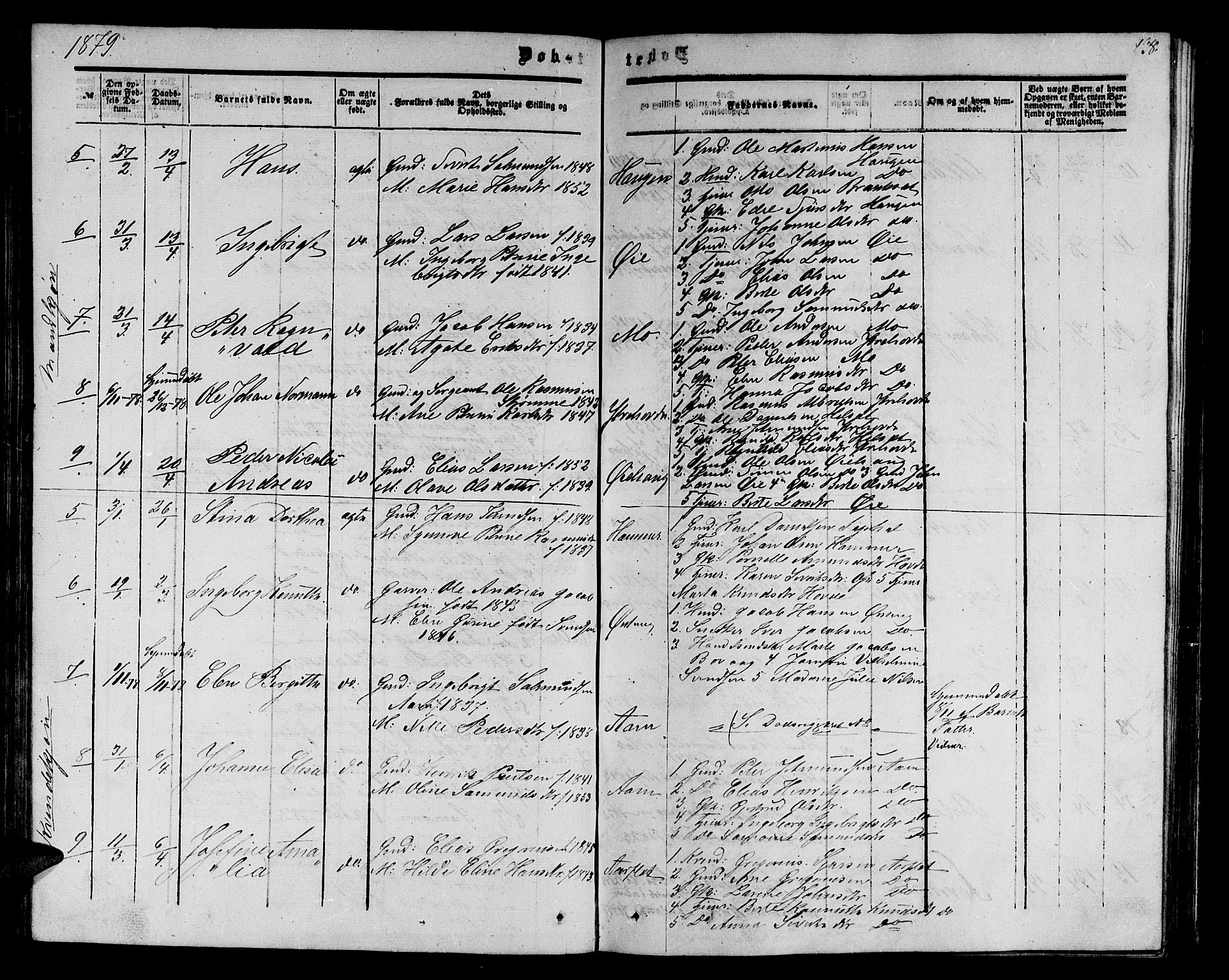 Ministerialprotokoller, klokkerbøker og fødselsregistre - Møre og Romsdal, AV/SAT-A-1454/513/L0188: Parish register (copy) no. 513C02, 1865-1882, p. 138