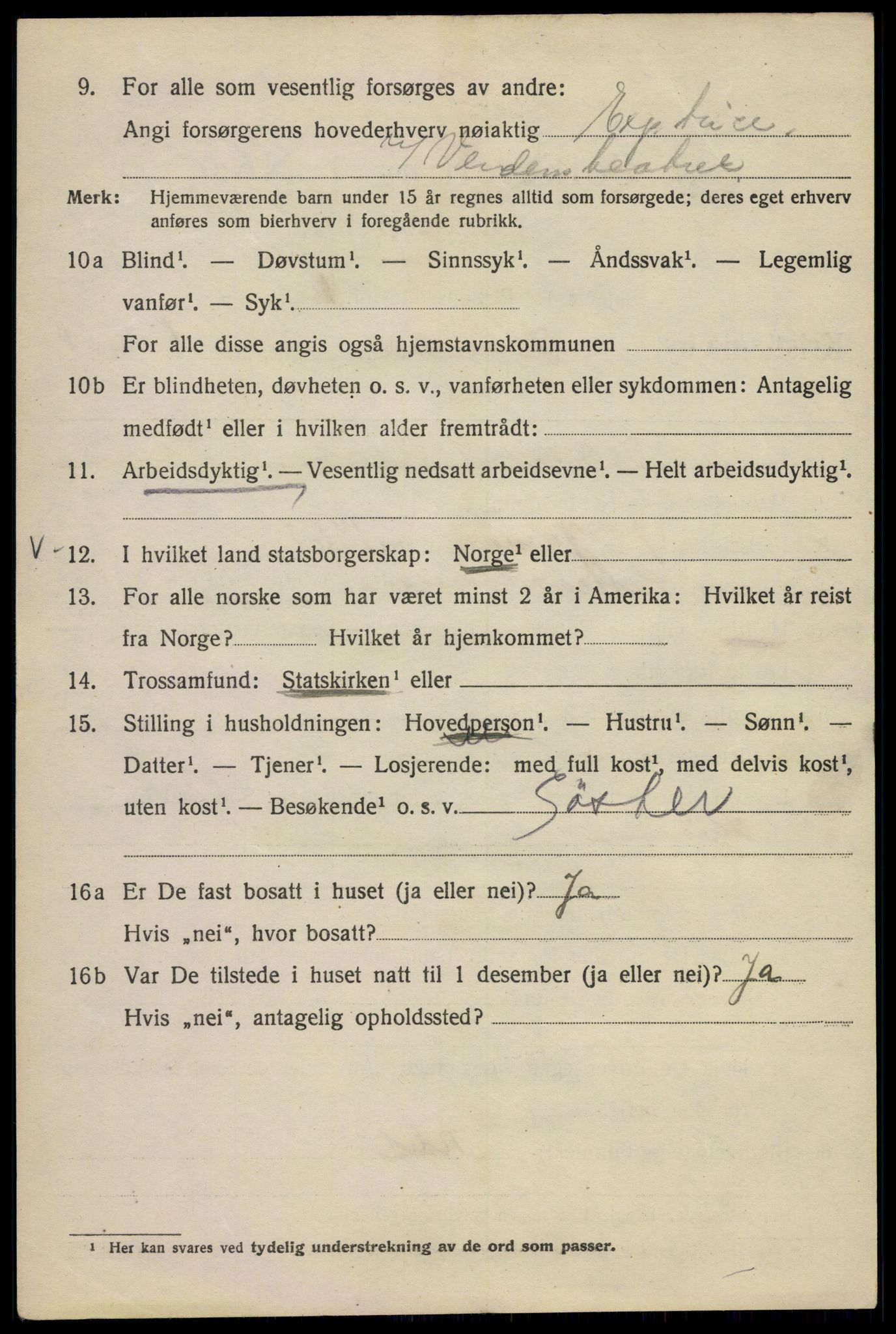 SAO, 1920 census for Kristiania, 1920, p. 327128