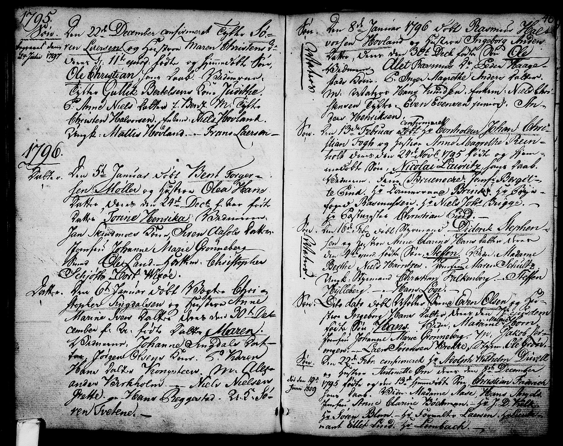 Larvik kirkebøker, SAKO/A-352/G/Ga/L0001: Parish register (copy) no. I 1, 1785-1807, p. 46