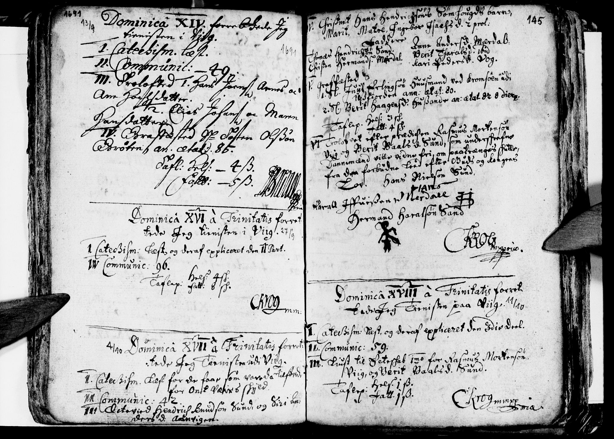 Ministerialprotokoller, klokkerbøker og fødselsregistre - Nordland, AV/SAT-A-1459/812/L0172: Parish register (official) no. 812A01, 1677-1718, p. 145