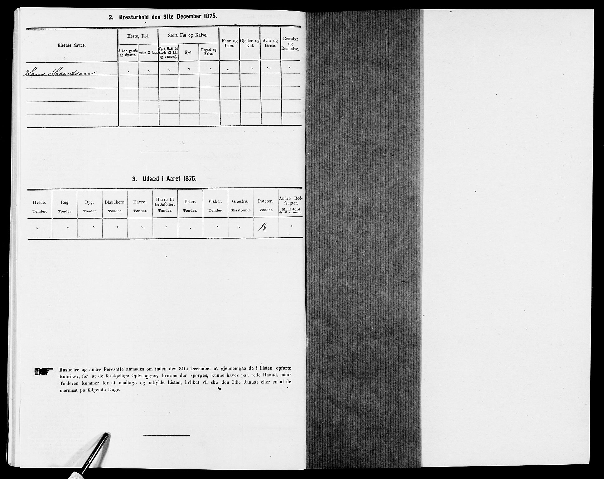 SAK, 1875 census for 0923L Fjære/Fjære, 1875, p. 277