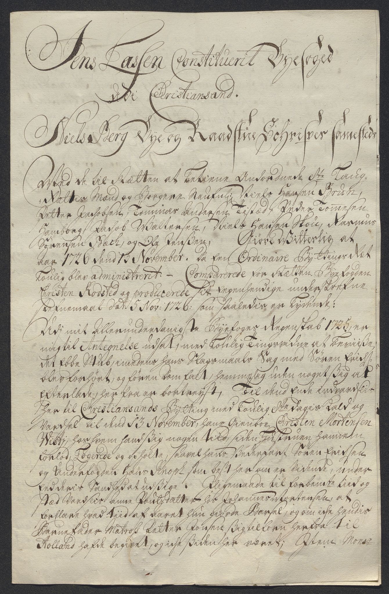 Rentekammeret inntil 1814, Reviderte regnskaper, Byregnskaper, AV/RA-EA-4066/R/Rm/L0286: [M19] Sikt og sakefall, 1719-1727, p. 482