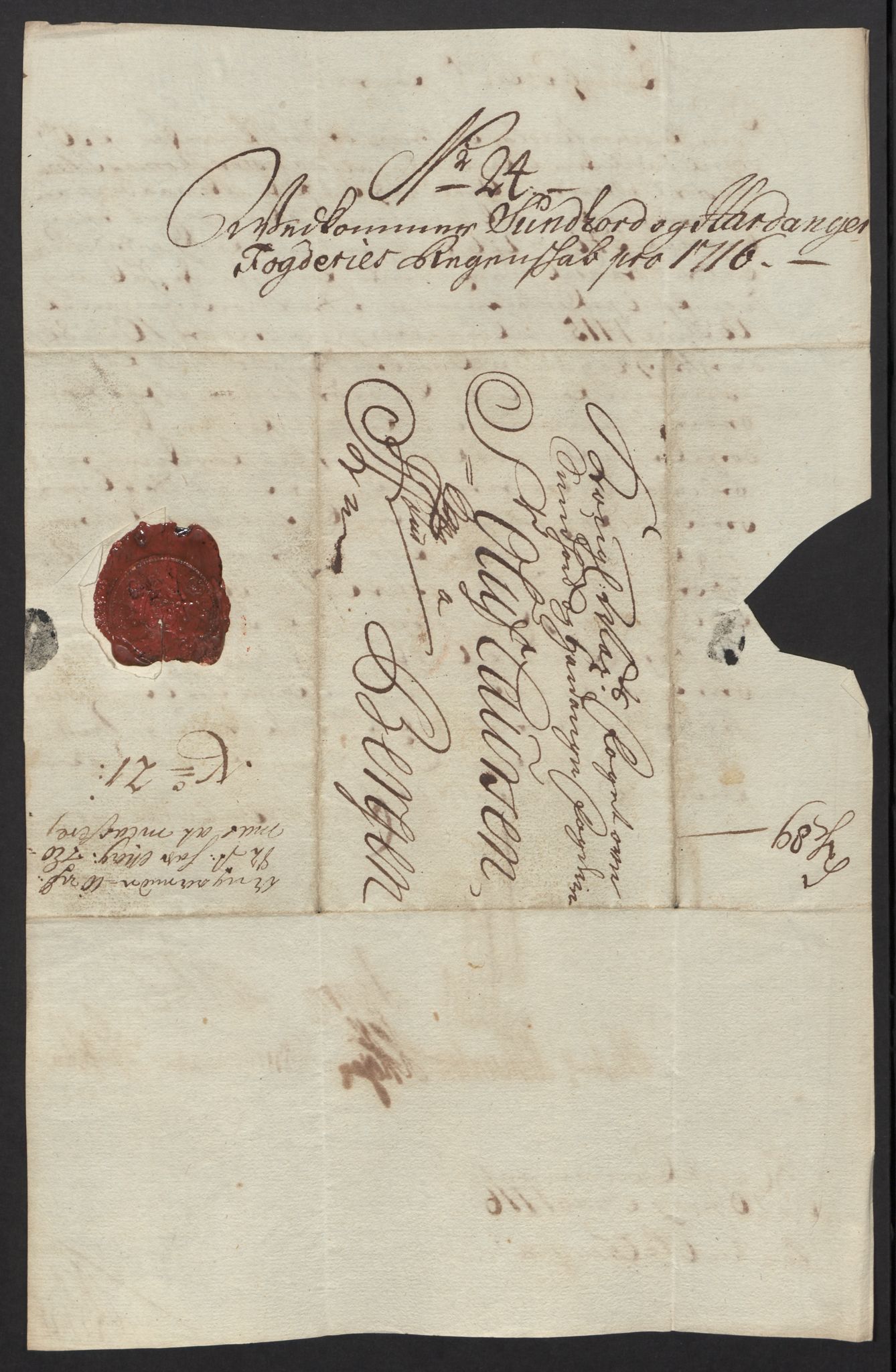 Rentekammeret inntil 1814, Reviderte regnskaper, Fogderegnskap, RA/EA-4092/R48/L2992: Fogderegnskap Sunnhordland og Hardanger, 1716, p. 123