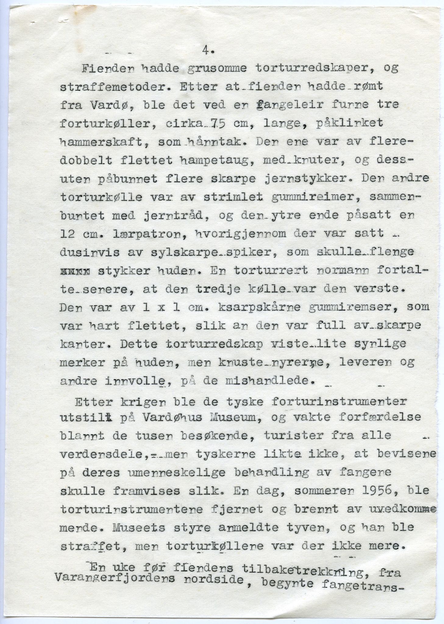 Vilfred Dybos, FMFB/A-1111/F/L0002/0013: Leserinnlegg og manuskripter / Maskinskrevne avisinnlegg: Sovjetfanger i Øst-Finnmark