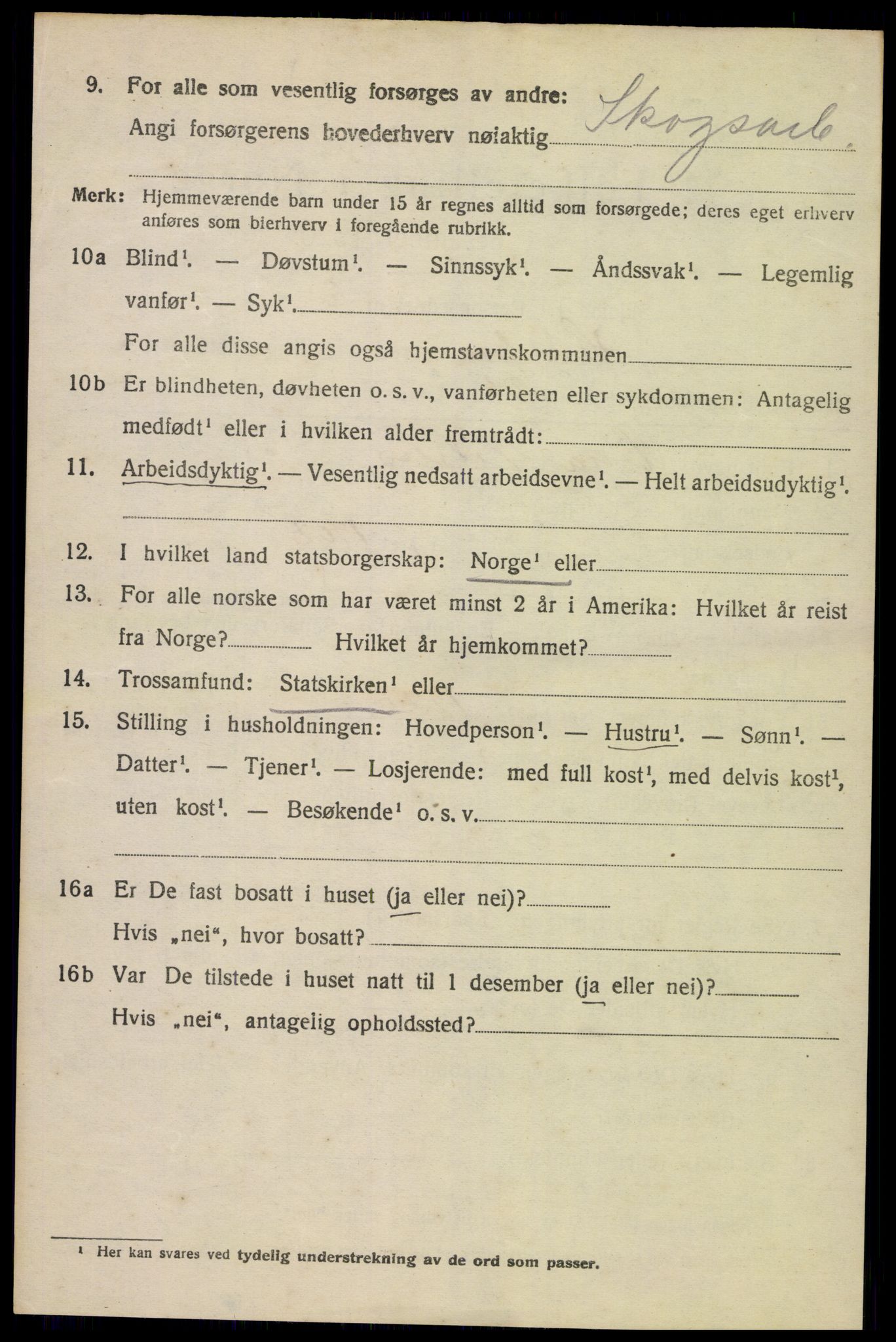 SAK, 1920 census for Herefoss, 1920, p. 569