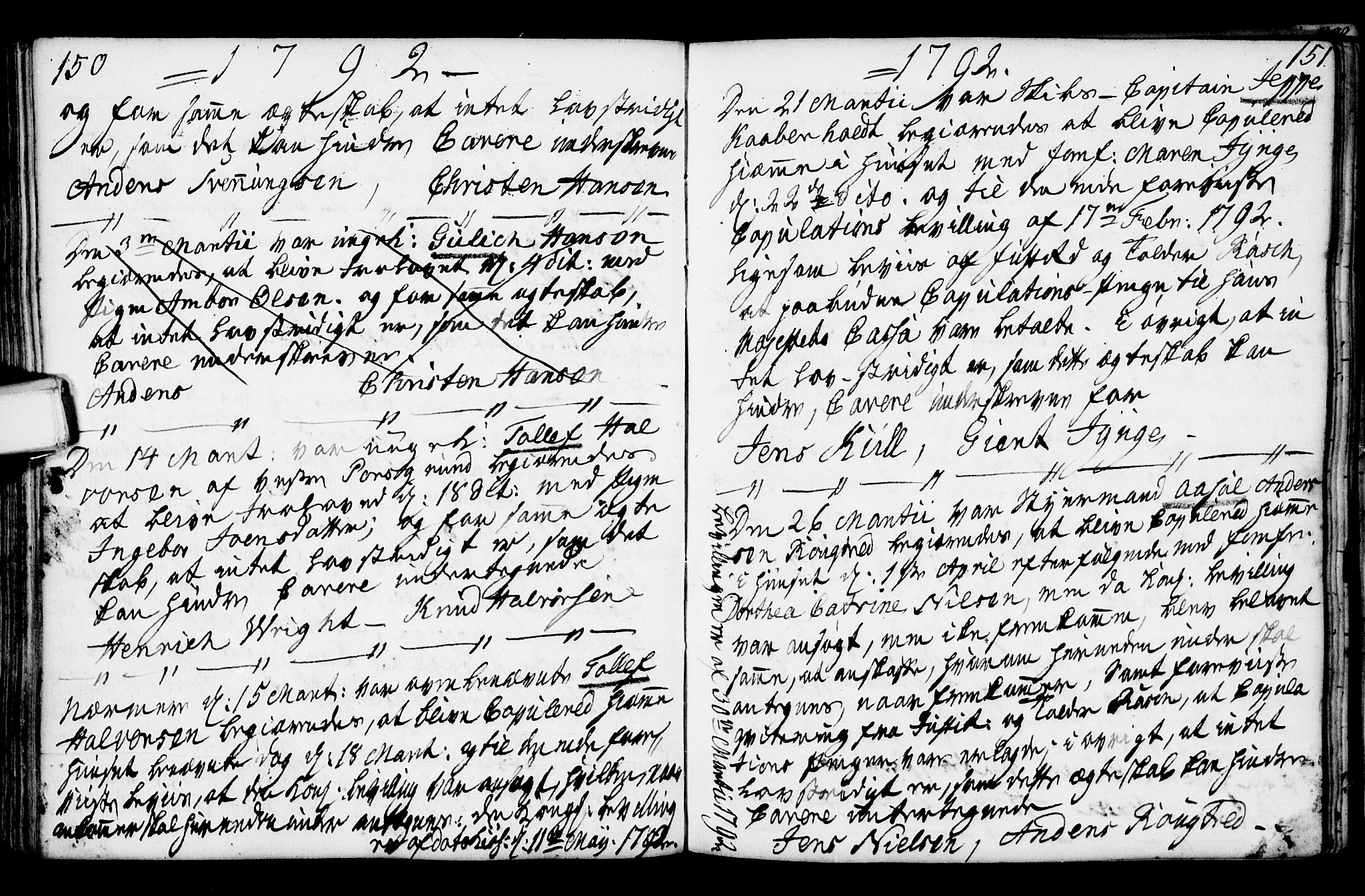Porsgrunn kirkebøker , SAKO/A-104/F/Fa/L0003: Parish register (official) no. 3, 1764-1814, p. 150-151