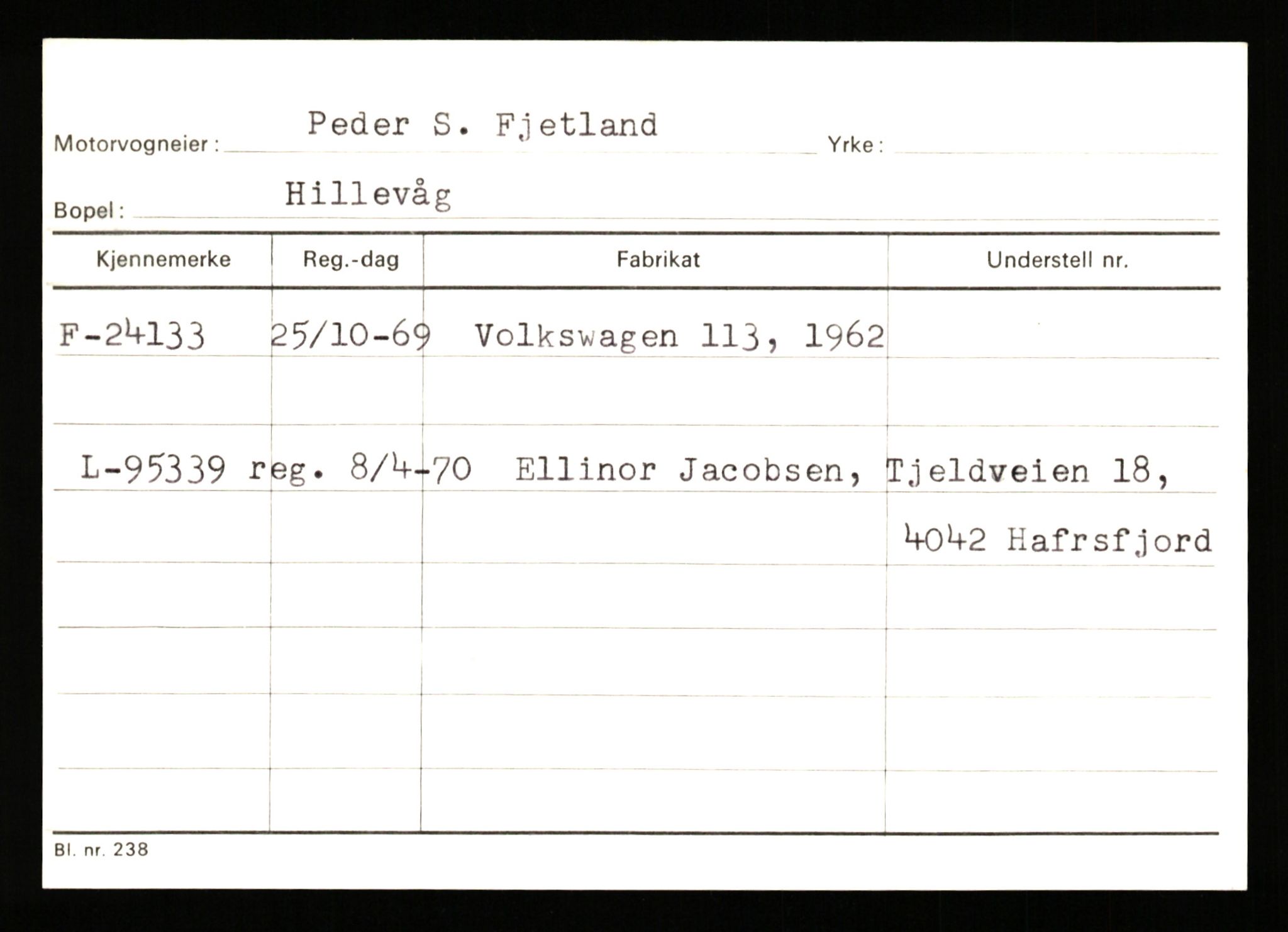 Stavanger trafikkstasjon, AV/SAST-A-101942/0/G/L0005: Registreringsnummer: 23000 - 34245, 1930-1971, p. 291