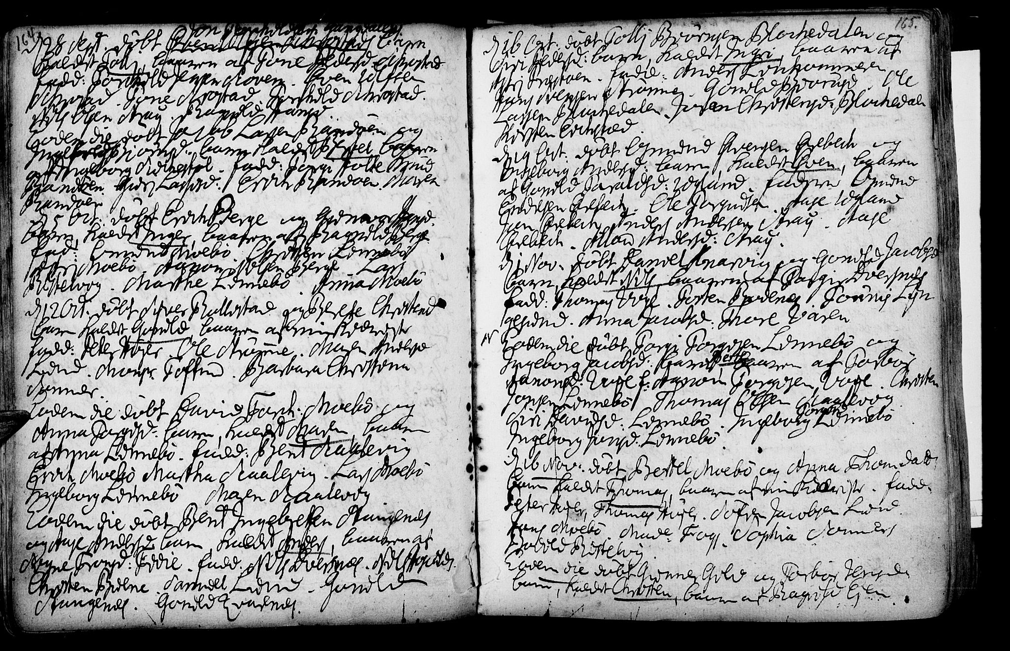 Oddernes sokneprestkontor, AV/SAK-1111-0033/F/Fa/Faa/L0002: Parish register (official) no. A 2, 1719-1764, p. 164-165