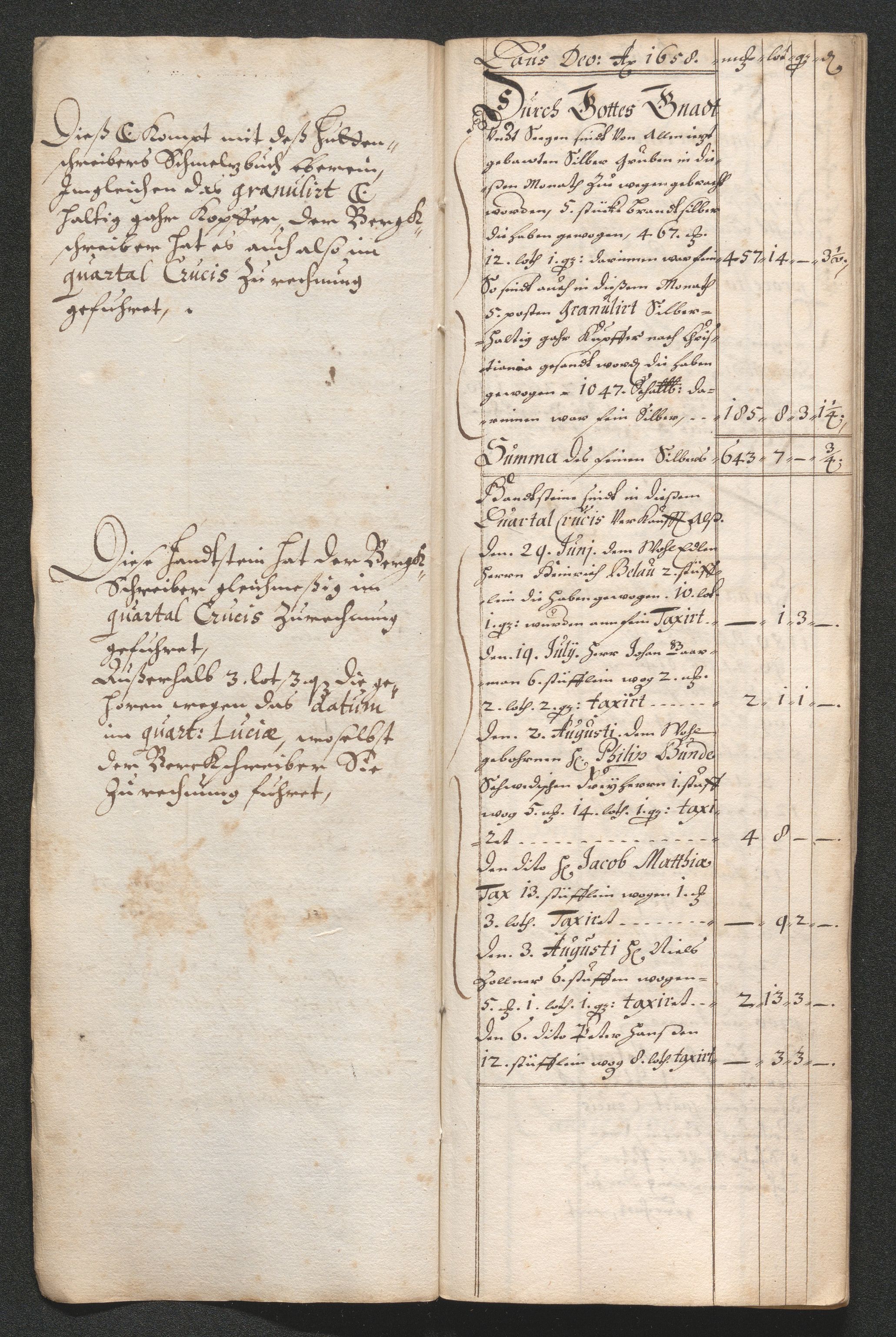 Kongsberg Sølvverk 1623-1816, SAKO/EA-3135/001/D/Dc/Dcd/L0033: Utgiftsregnskap for gruver m.m. , 1658, p. 440