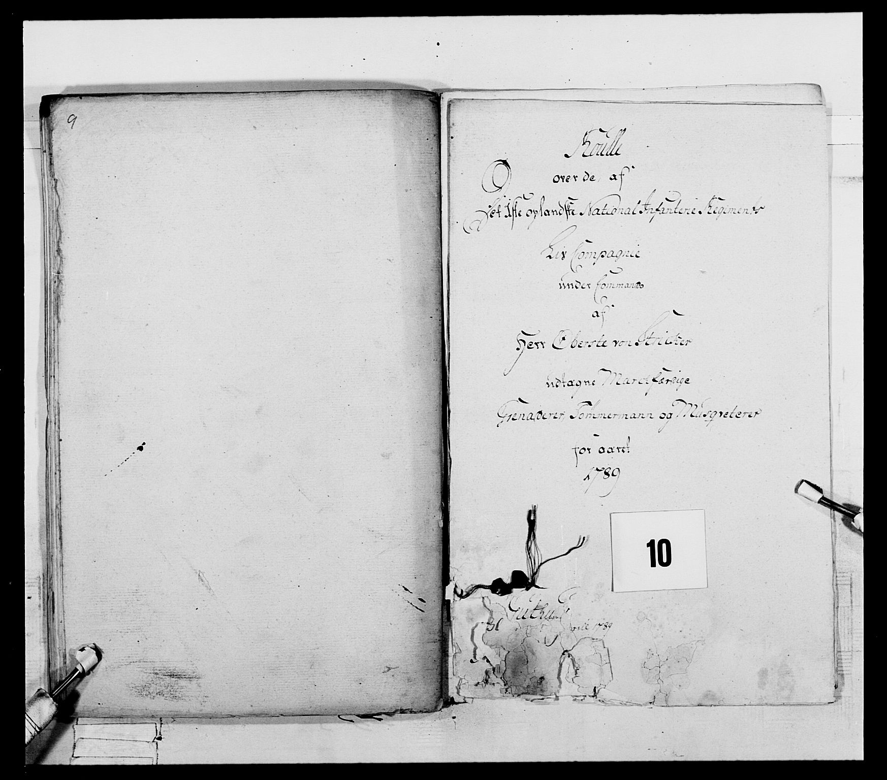 Generalitets- og kommissariatskollegiet, Det kongelige norske kommissariatskollegium, AV/RA-EA-5420/E/Eh/L0061: 1. Opplandske nasjonale infanteriregiment, 1789, p. 218
