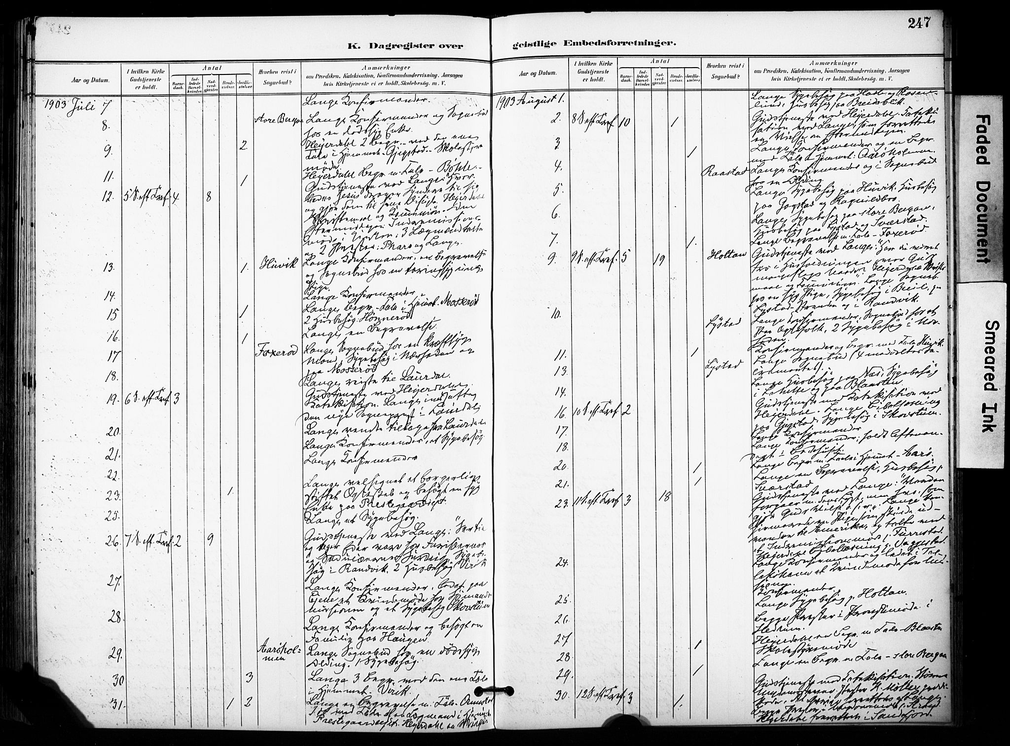 Sandar kirkebøker, AV/SAKO-A-243/F/Fa/L0015: Parish register (official) no. 15, 1896-1907, p. 247