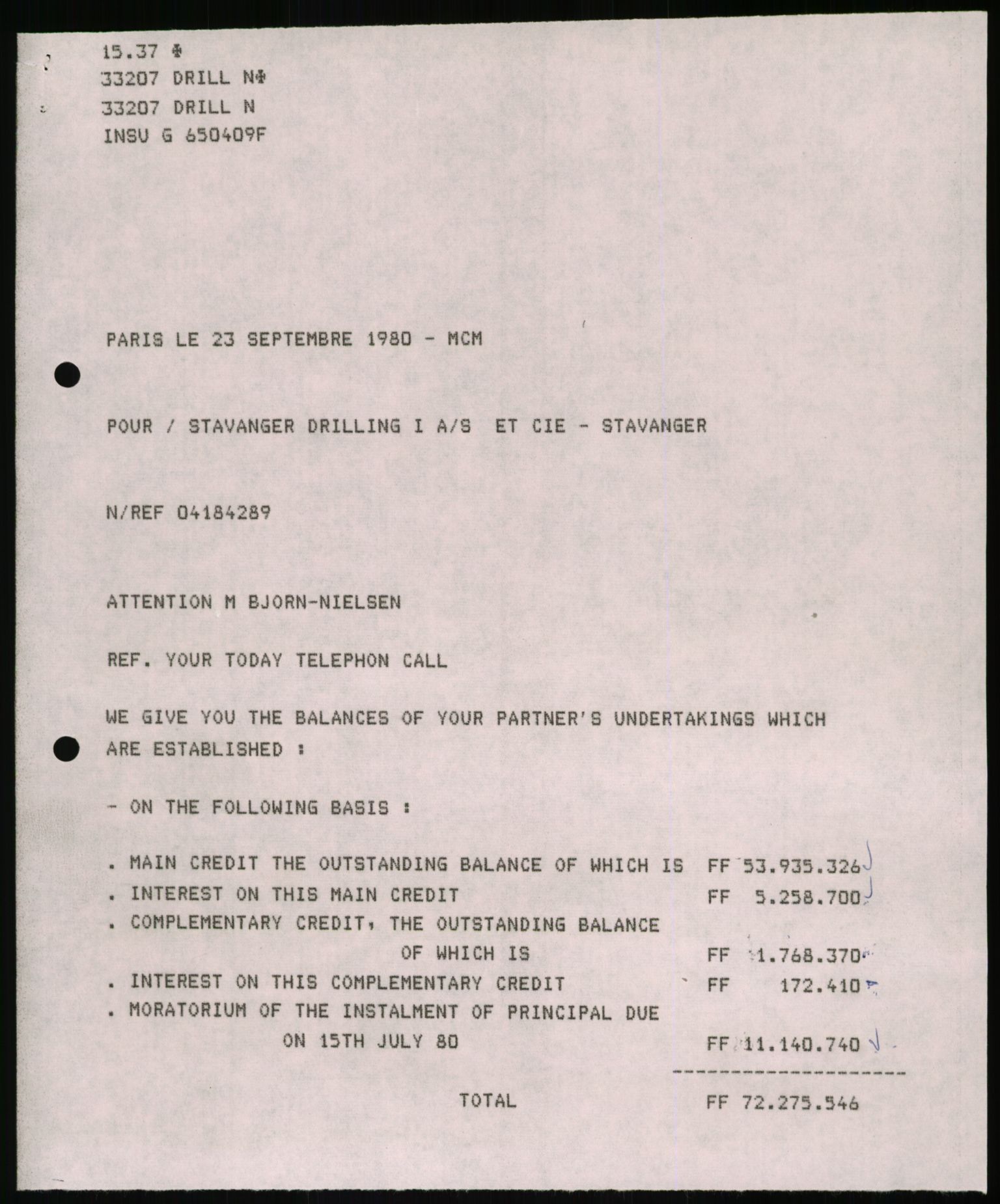 Pa 1503 - Stavanger Drilling AS, AV/SAST-A-101906/D/L0002: Korrespondanse og saksdokumenter, 1974-1980, p. 34