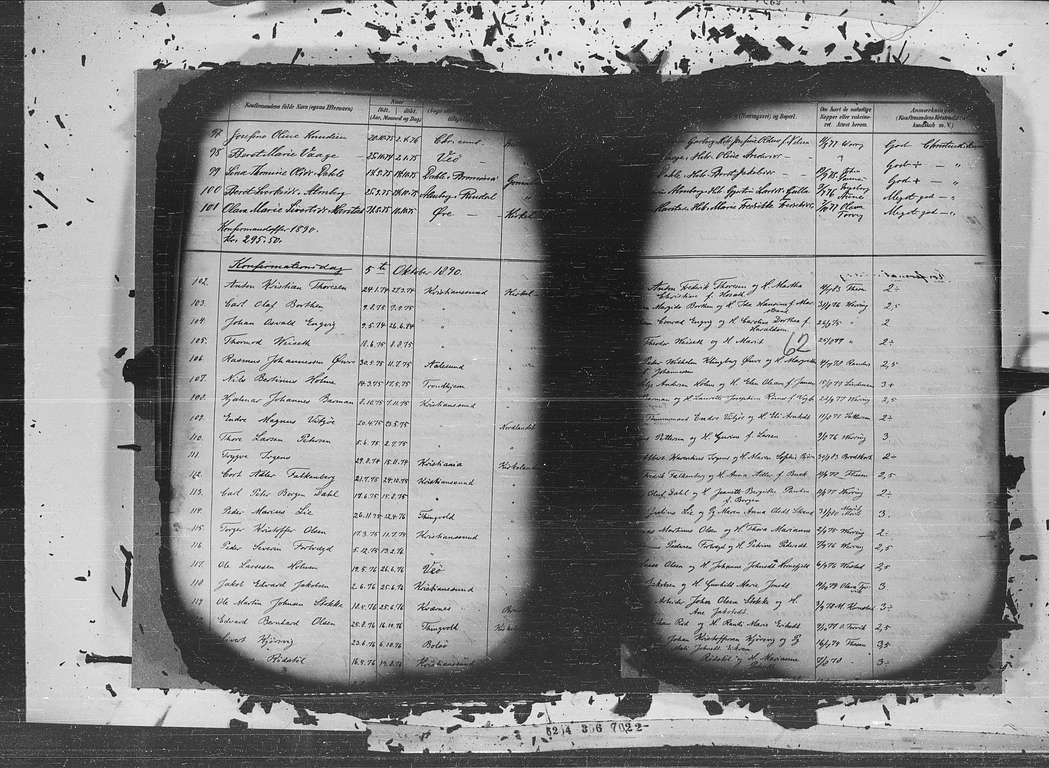 Ministerialprotokoller, klokkerbøker og fødselsregistre - Møre og Romsdal, AV/SAT-A-1454/572/L0852: Parish register (official) no. 572A15, 1880-1900, p. 62