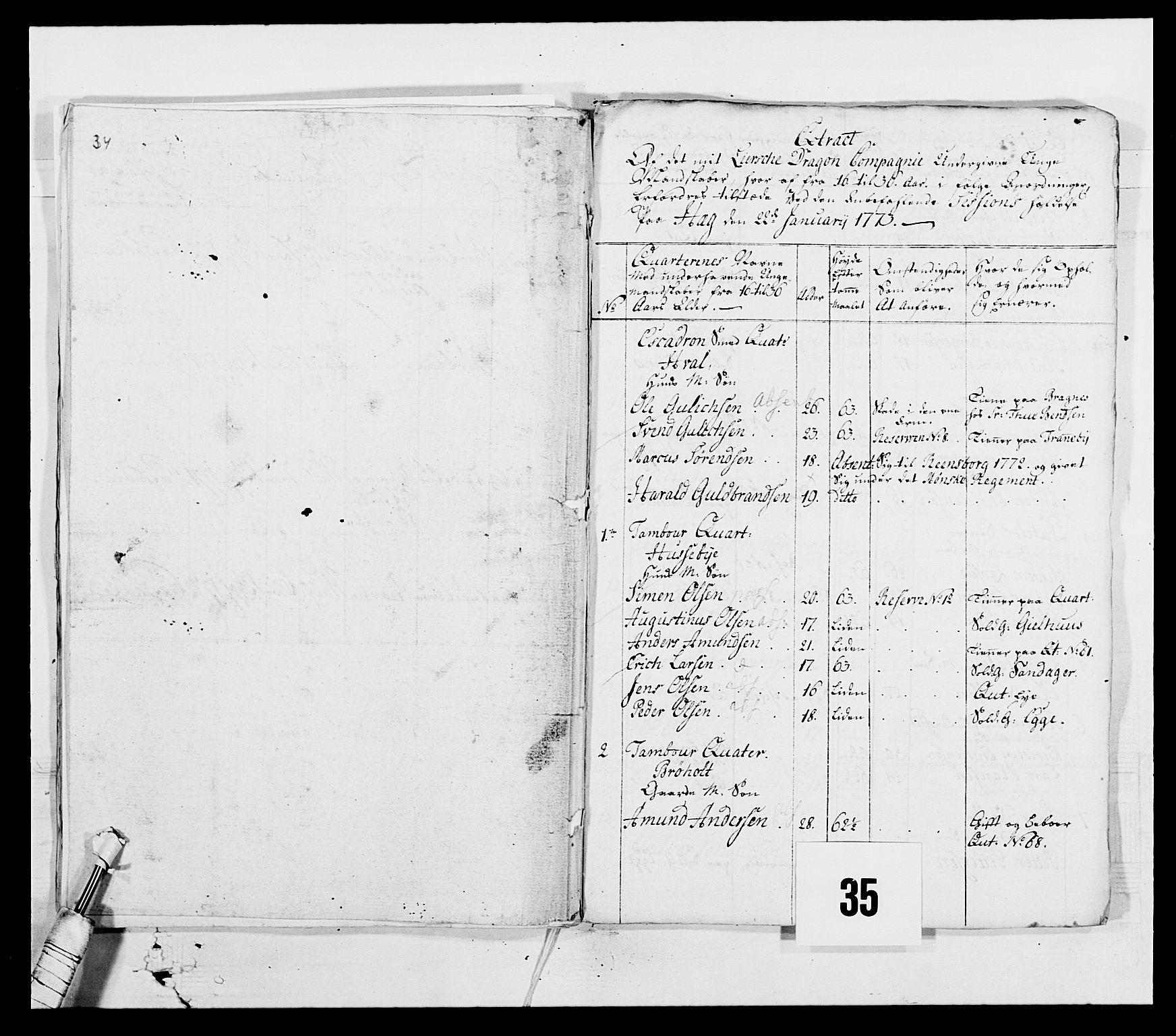 Generalitets- og kommissariatskollegiet, Det kongelige norske kommissariatskollegium, AV/RA-EA-5420/E/Eh/L0003: 1. Sønnafjelske dragonregiment, 1767-1812, p. 576