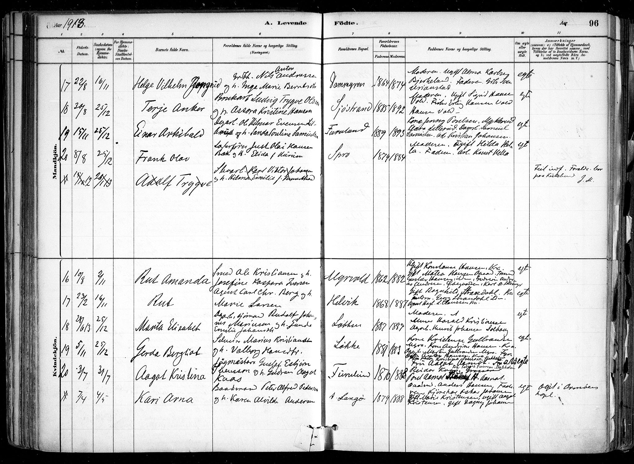 Nesodden prestekontor Kirkebøker, SAO/A-10013/F/Fa/L0009: Parish register (official) no. I 9, 1880-1915, p. 96