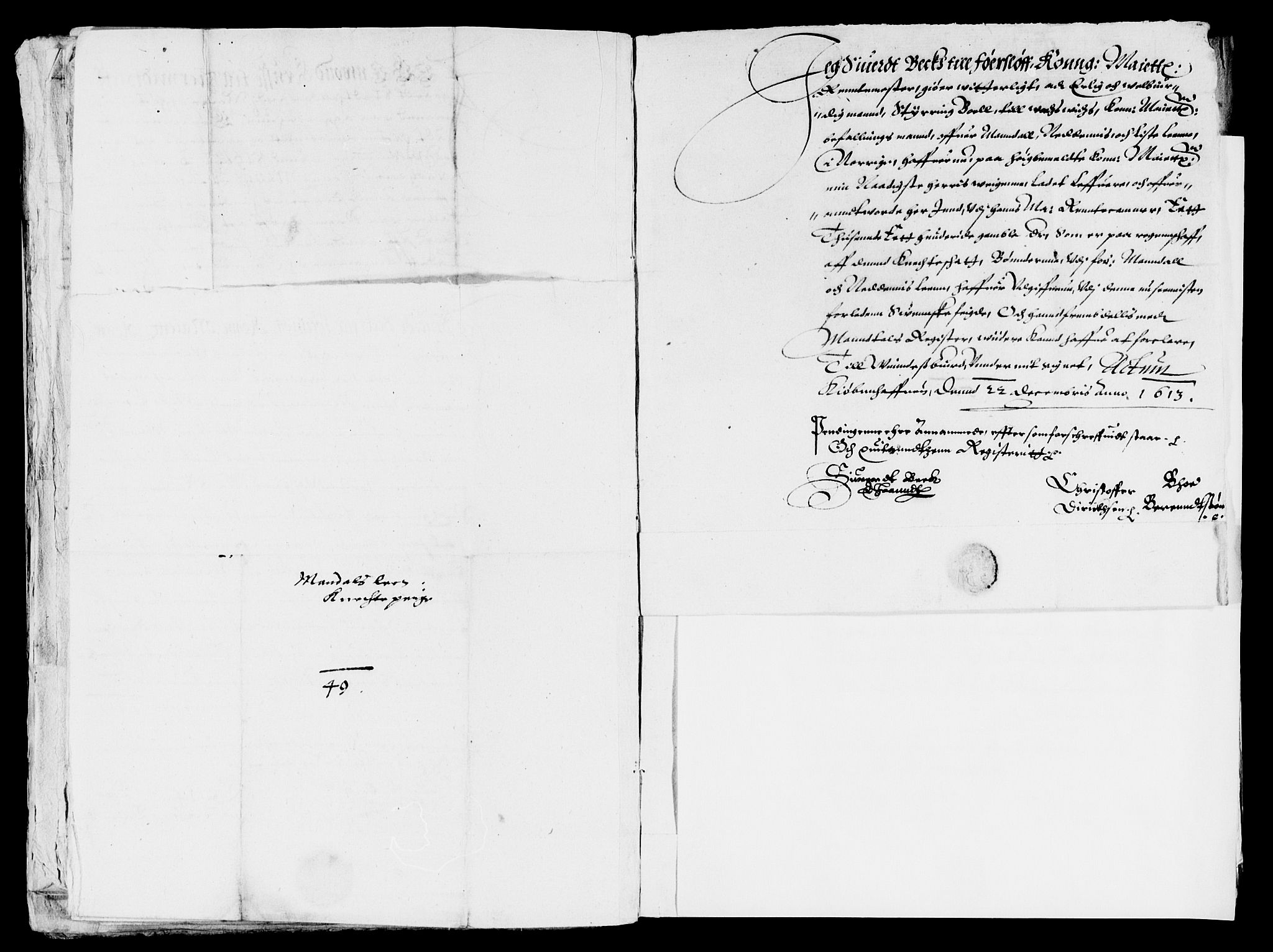 Rentekammeret inntil 1814, Reviderte regnskaper, Lensregnskaper, AV/RA-EA-5023/R/Rb/Rbq/L0005: Nedenes len. Mandals len. Råbyggelag., 1612-1614