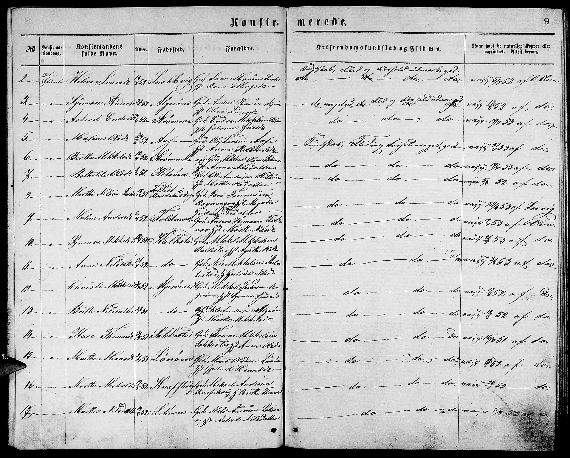 Fjell sokneprestembete, SAB/A-75301/H/Hab: Parish register (copy) no. A 3, 1866-1879, p. 9
