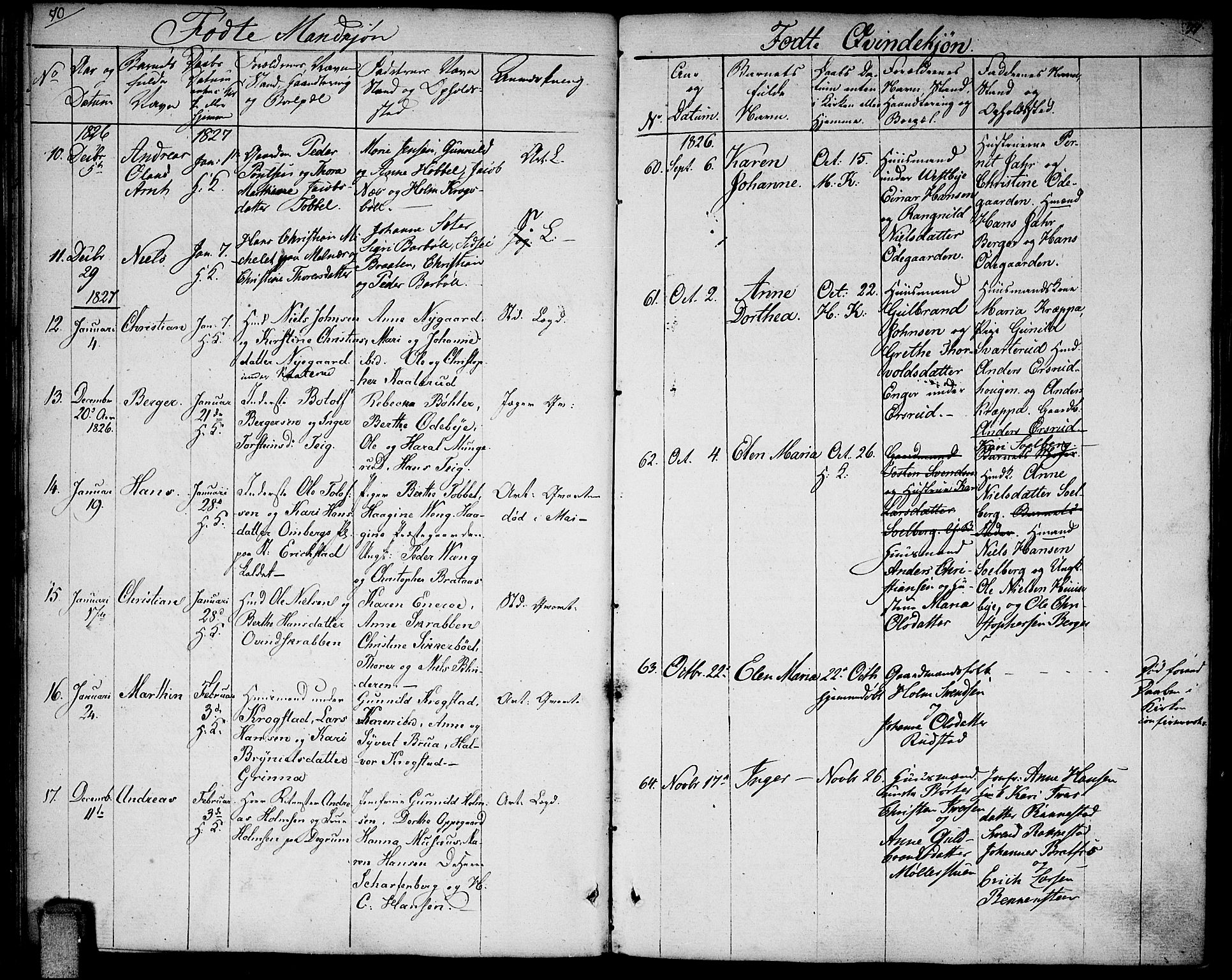Enebakk prestekontor Kirkebøker, SAO/A-10171c/F/Fa/L0007: Parish register (official) no. I 7, 1823-1832, p. 70-71