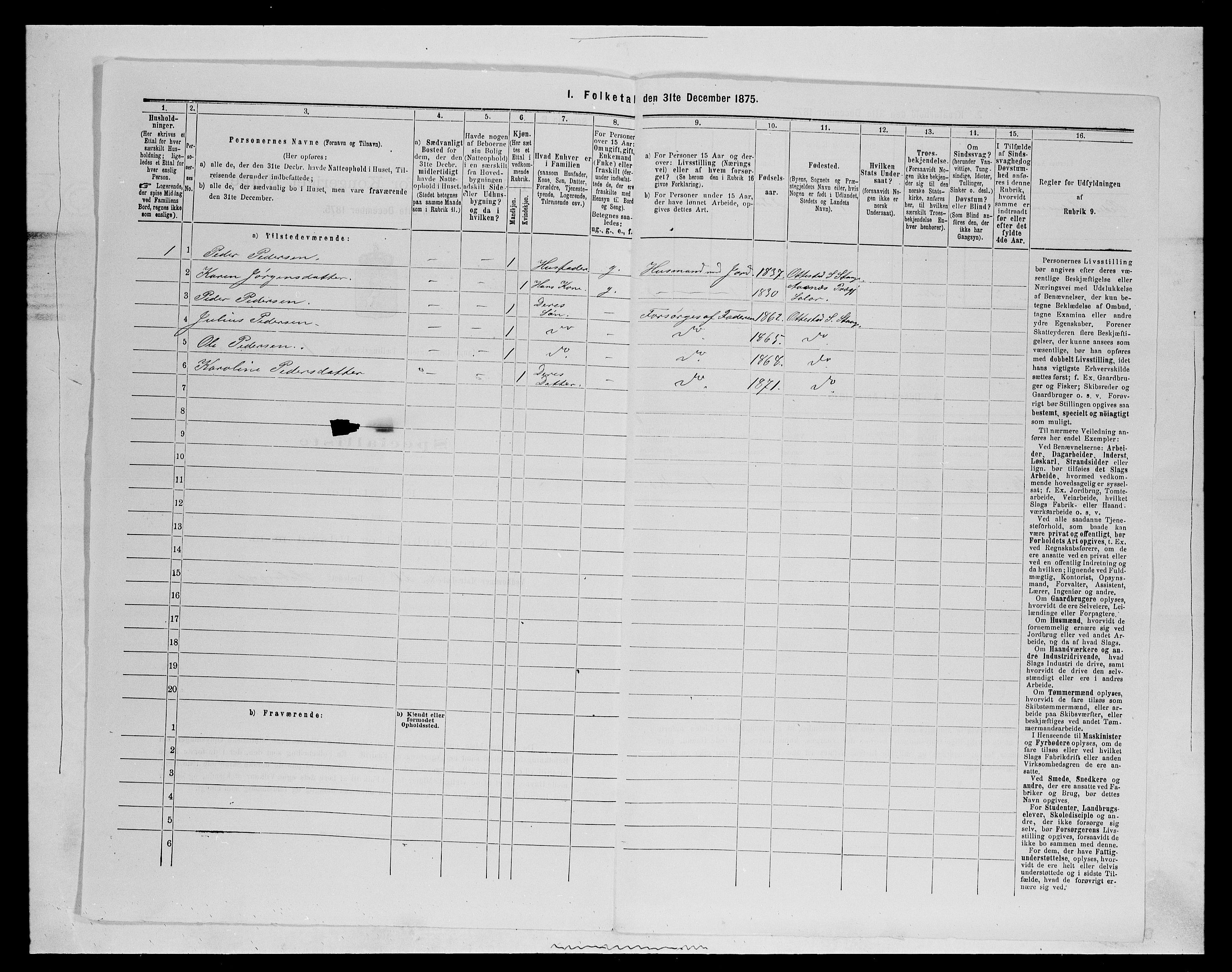 SAH, 1875 census for 0417P Stange, 1875, p. 145