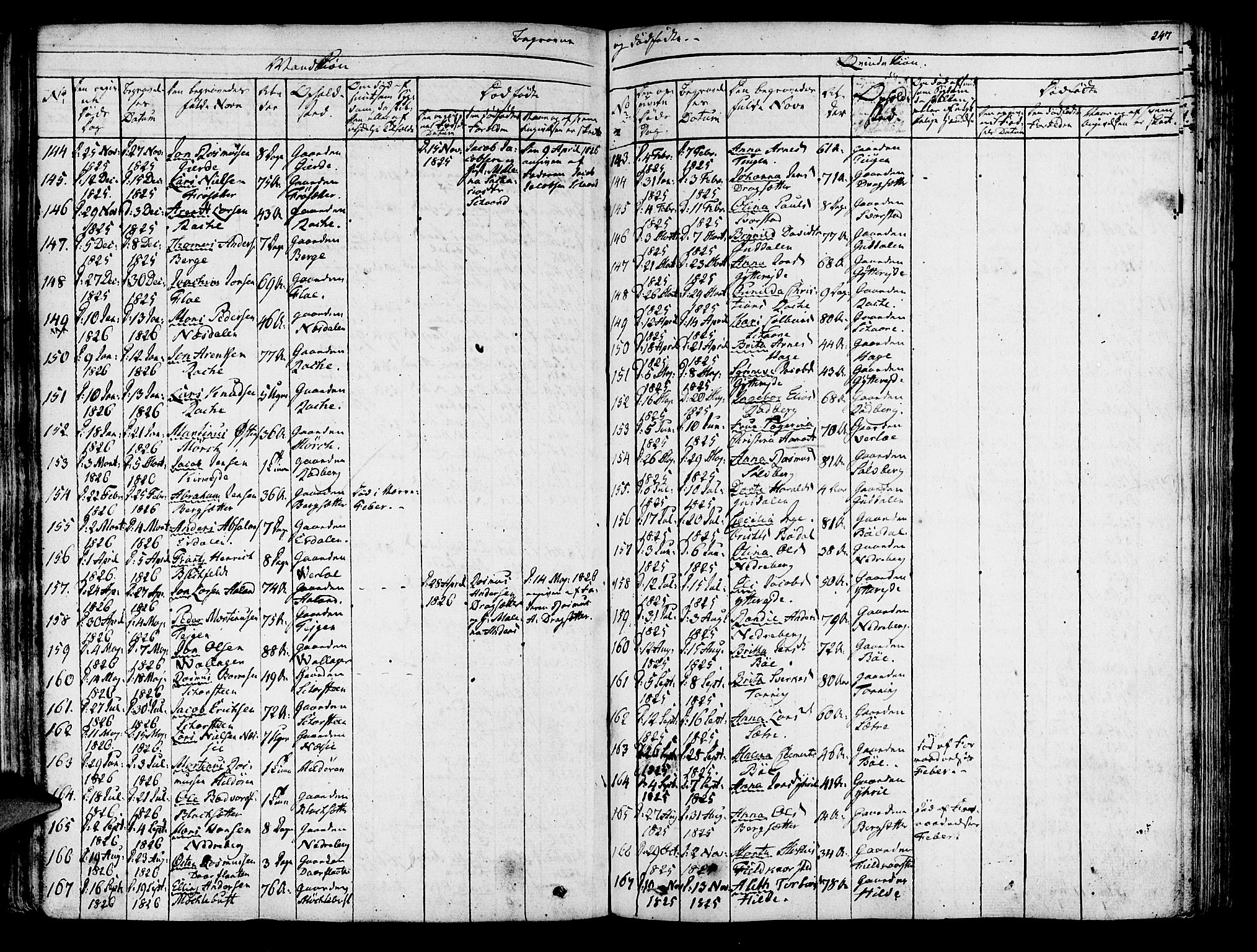 Innvik sokneprestembete, SAB/A-80501: Parish register (official) no. A 3, 1820-1832, p. 247