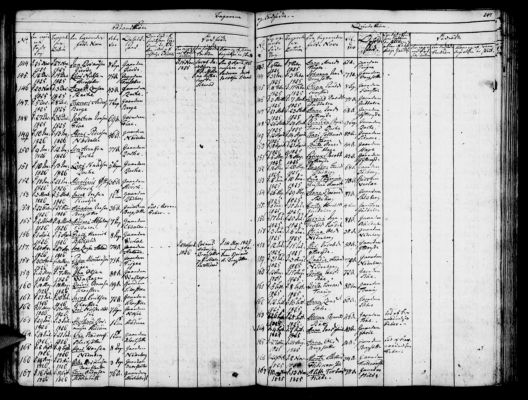 Innvik sokneprestembete, AV/SAB-A-80501: Parish register (official) no. A 3, 1820-1832, p. 247