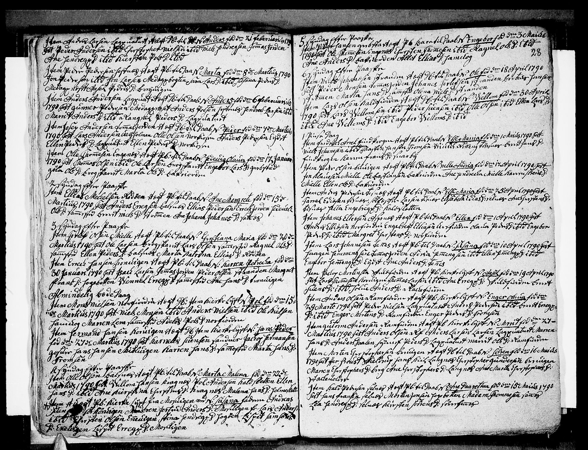 Tromsø sokneprestkontor/stiftsprosti/domprosti, AV/SATØ-S-1343/G/Ga/L0004kirke: Parish register (official) no. 4, 1787-1795, p. 28