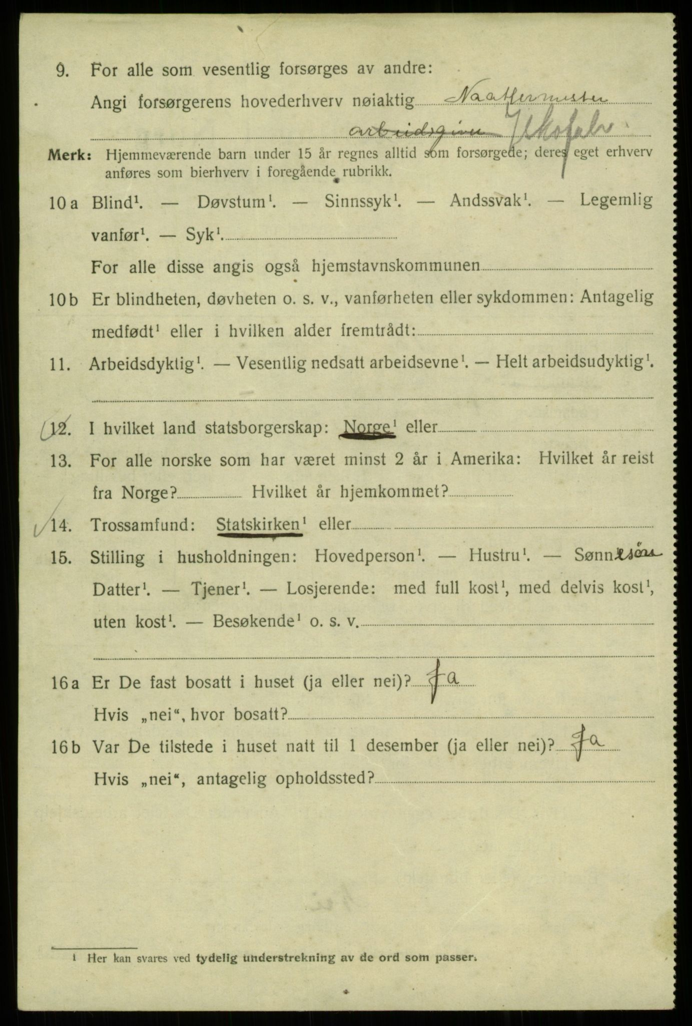 SAB, 1920 census for Bergen, 1920, p. 71330