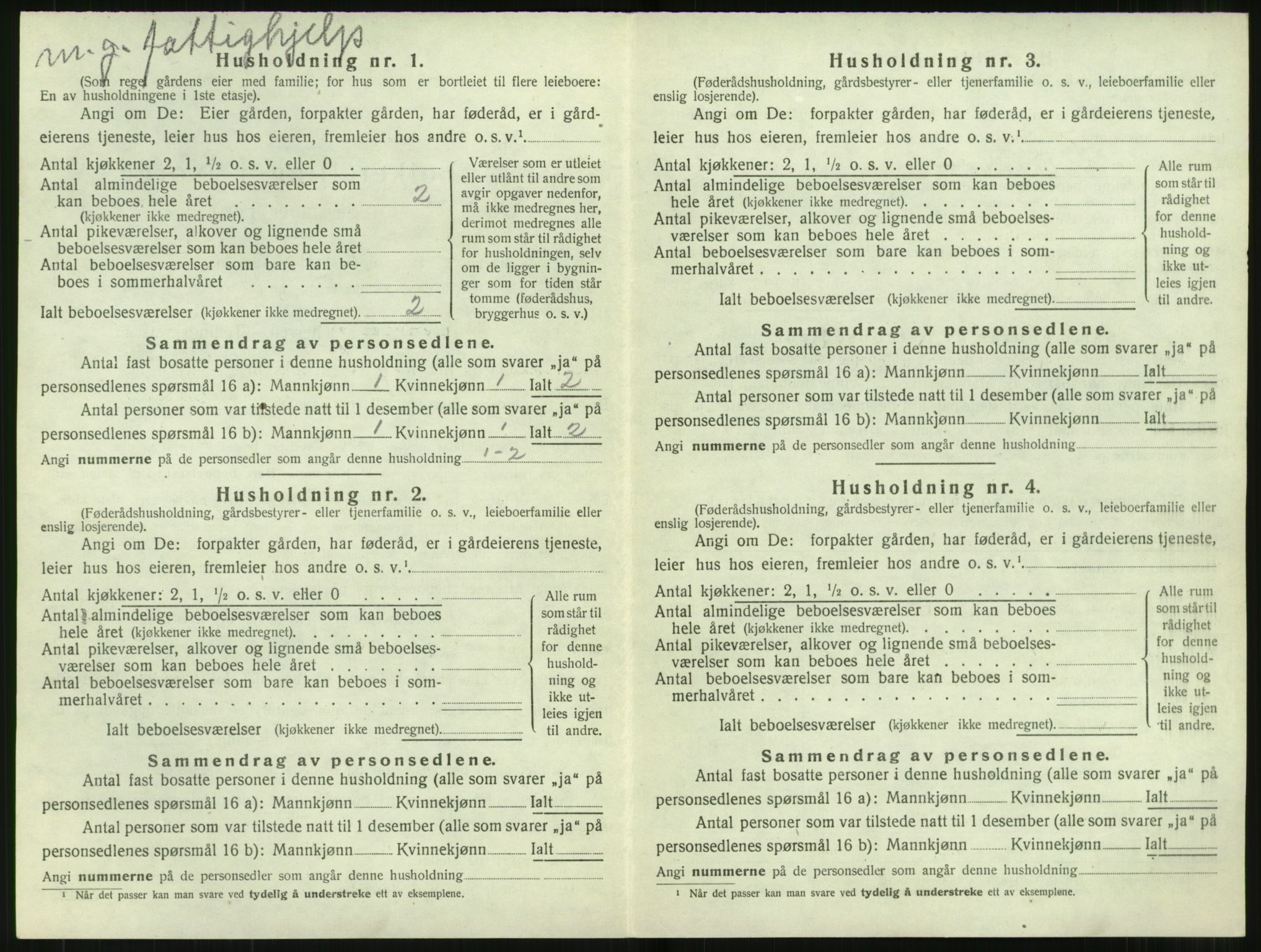 SAT, 1920 census for Ørskog, 1920, p. 285