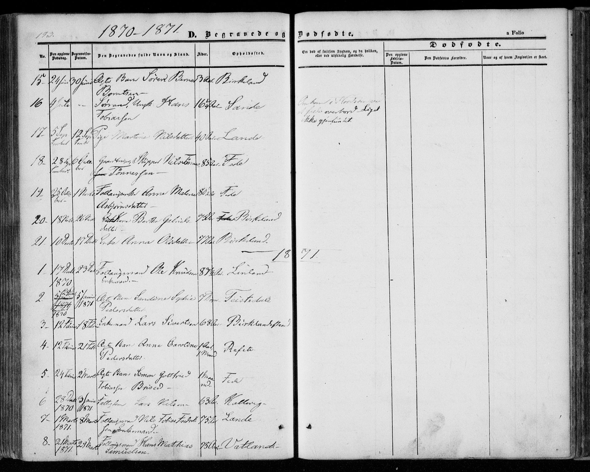 Kvinesdal sokneprestkontor, AV/SAK-1111-0026/F/Fa/Faa/L0002: Parish register (official) no. A 2, 1850-1876, p. 193