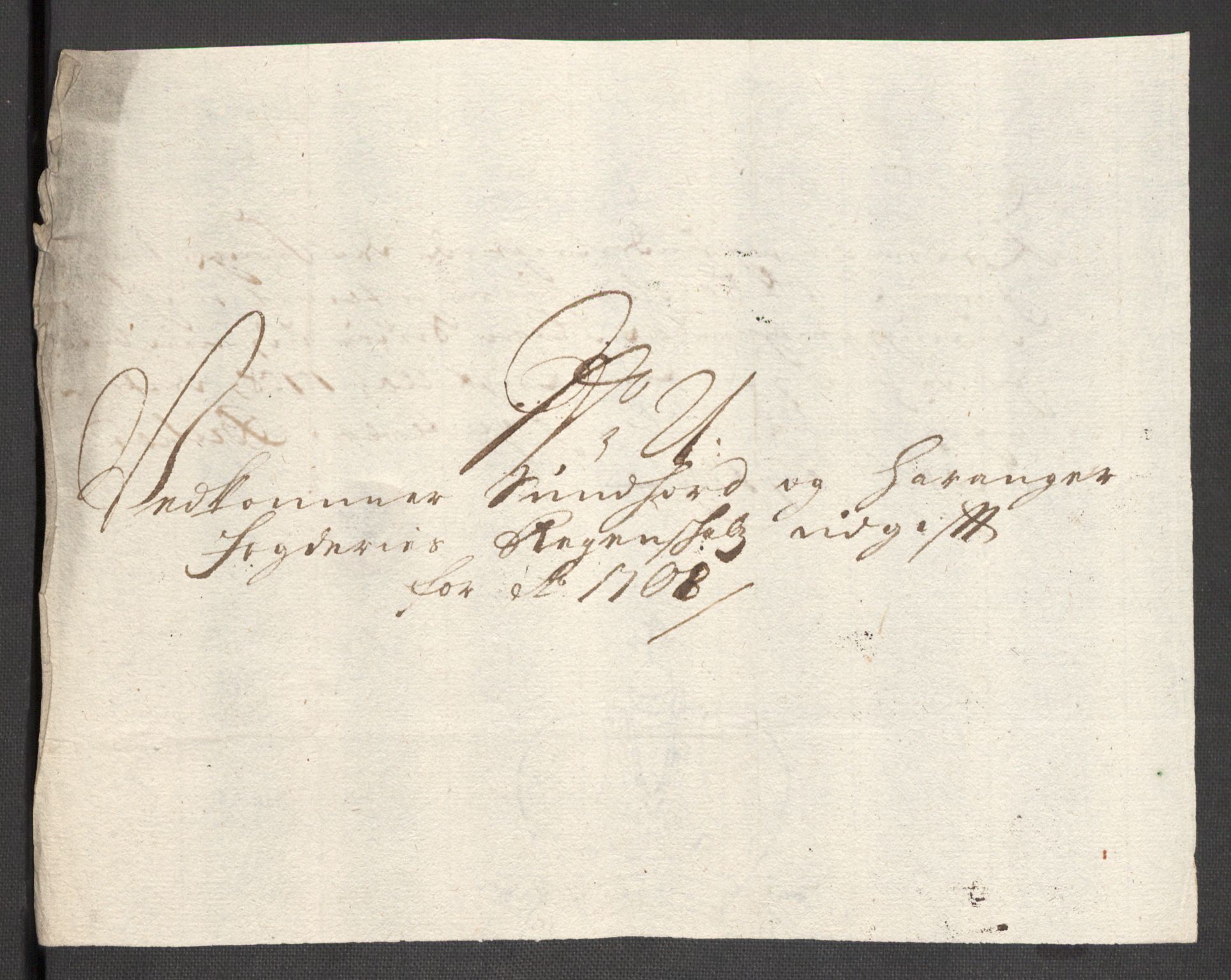 Rentekammeret inntil 1814, Reviderte regnskaper, Fogderegnskap, AV/RA-EA-4092/R48/L2985: Fogderegnskap Sunnhordland og Hardanger, 1708, p. 290