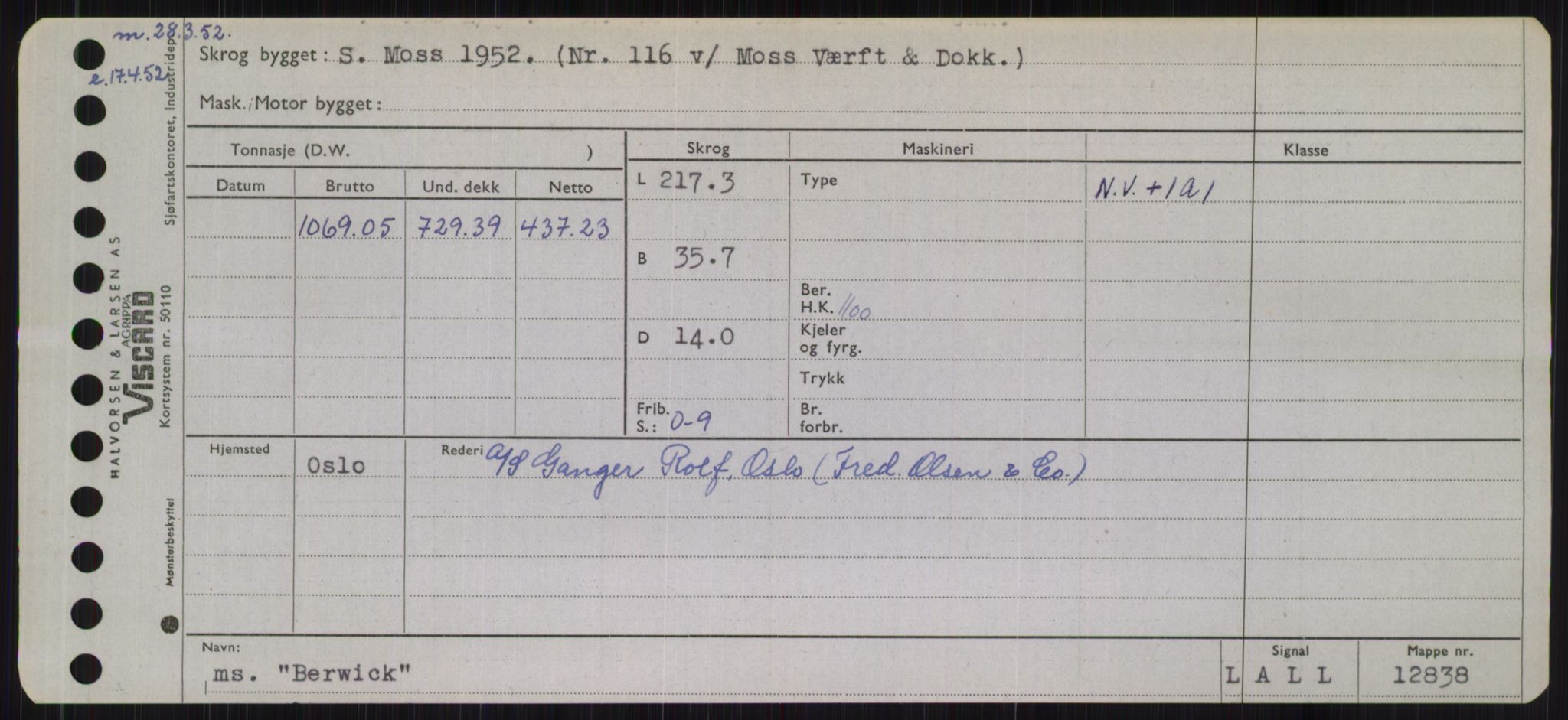 Sjøfartsdirektoratet med forløpere, Skipsmålingen, RA/S-1627/H/Hb/L0001: Fartøy, A-D, p. 241