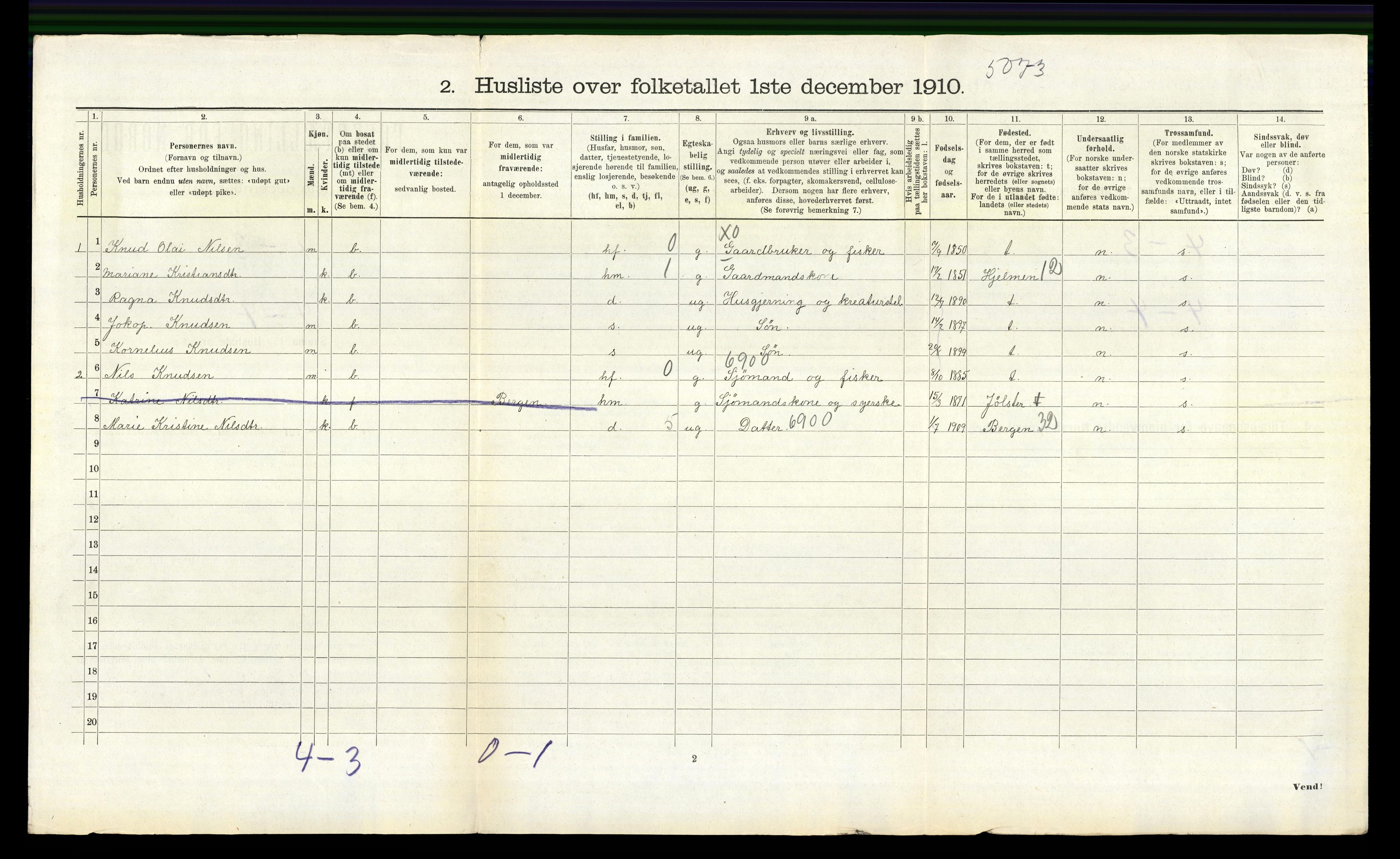 RA, 1910 census for Manger, 1910, p. 1214