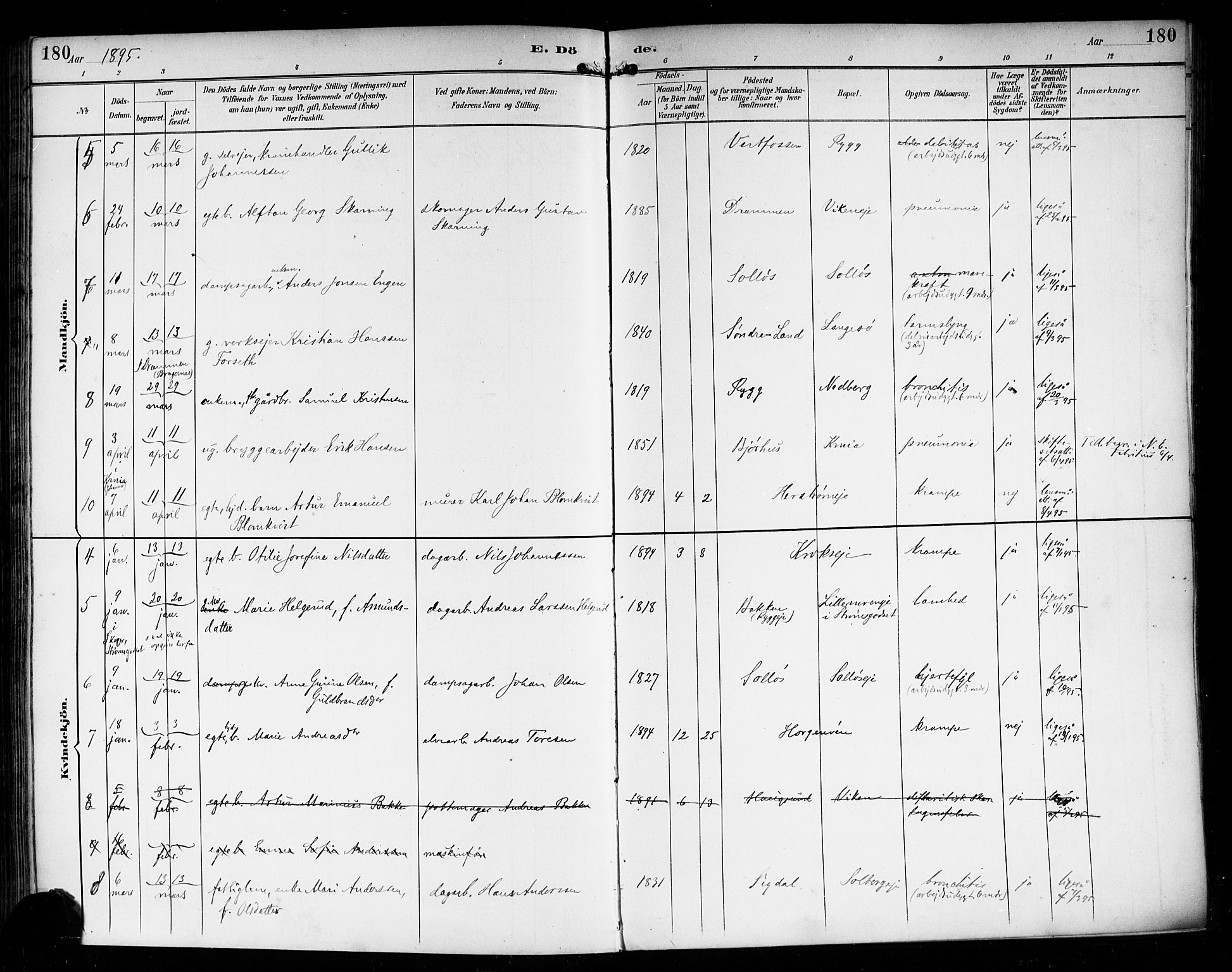 Nedre Eiker kirkebøker, AV/SAKO-A-612/F/Fa/L0004: Parish register (official) no. 4, 1893-1898, p. 180