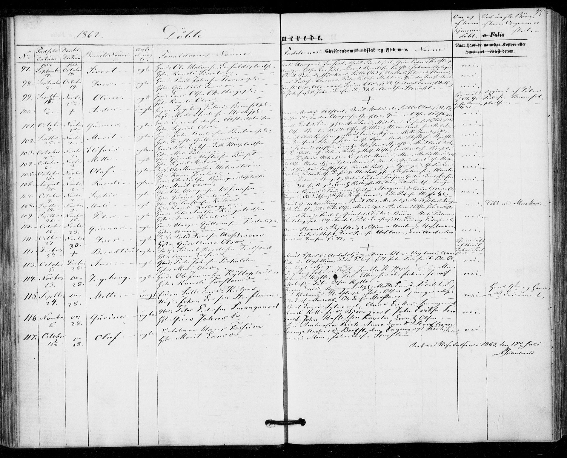 Ministerialprotokoller, klokkerbøker og fødselsregistre - Nord-Trøndelag, SAT/A-1458/703/L0028: Parish register (official) no. 703A01, 1850-1862, p. 75