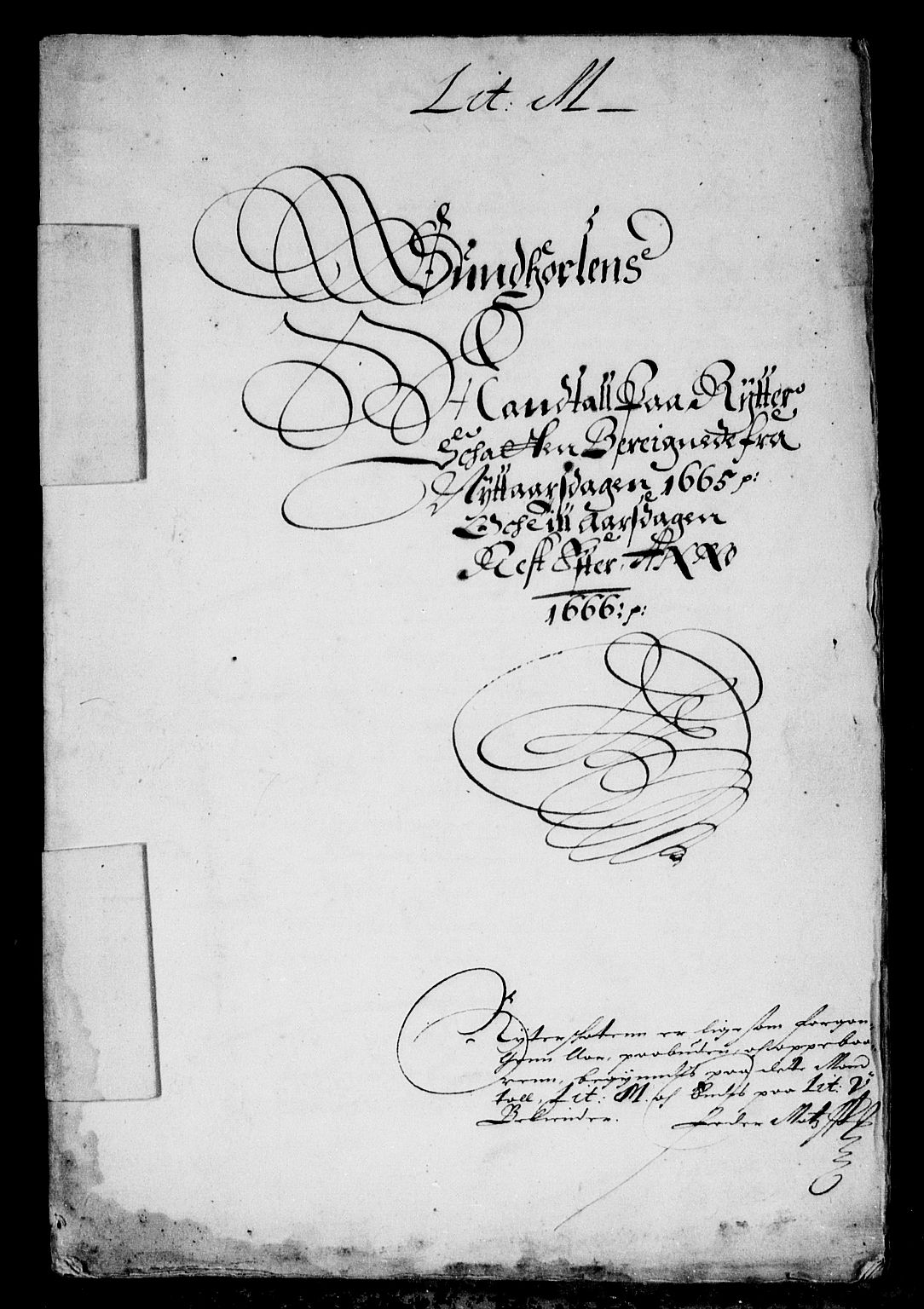 Rentekammeret inntil 1814, Reviderte regnskaper, Stiftamtstueregnskaper, Bergen stiftamt, AV/RA-EA-6043/R/Rc/L0016: Bergen stiftamt, 1665