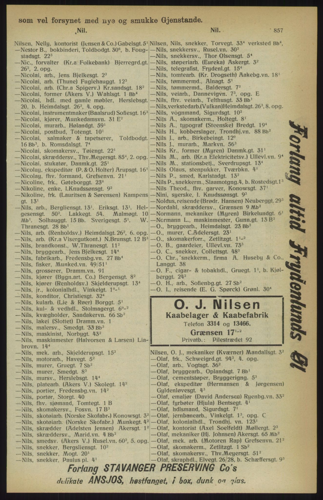 Kristiania/Oslo adressebok, PUBL/-, 1914, p. 857