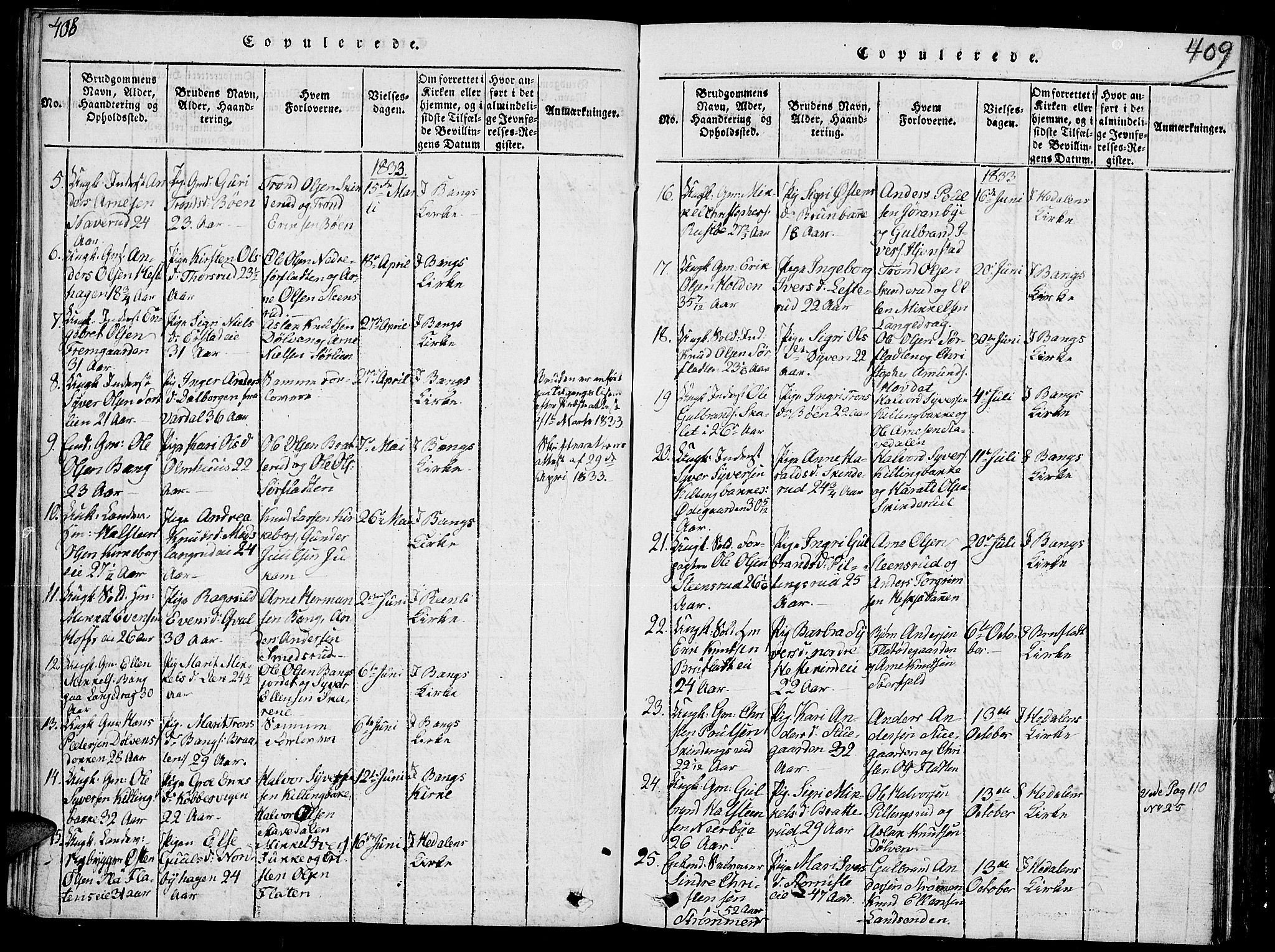 Sør-Aurdal prestekontor, AV/SAH-PREST-128/H/Ha/Hab/L0002: Parish register (copy) no. 2, 1826-1840, p. 408-409