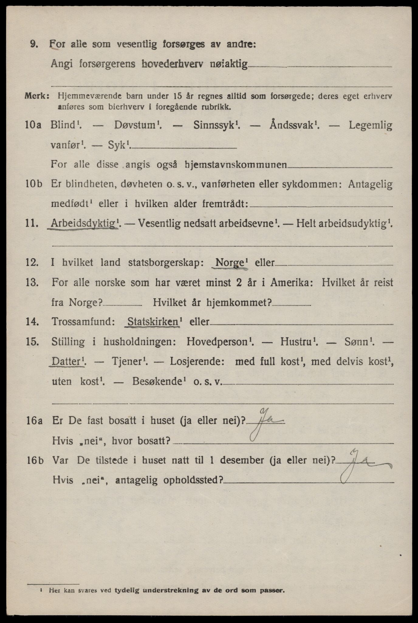 SAST, 1920 census for Strand, 1920, p. 4231